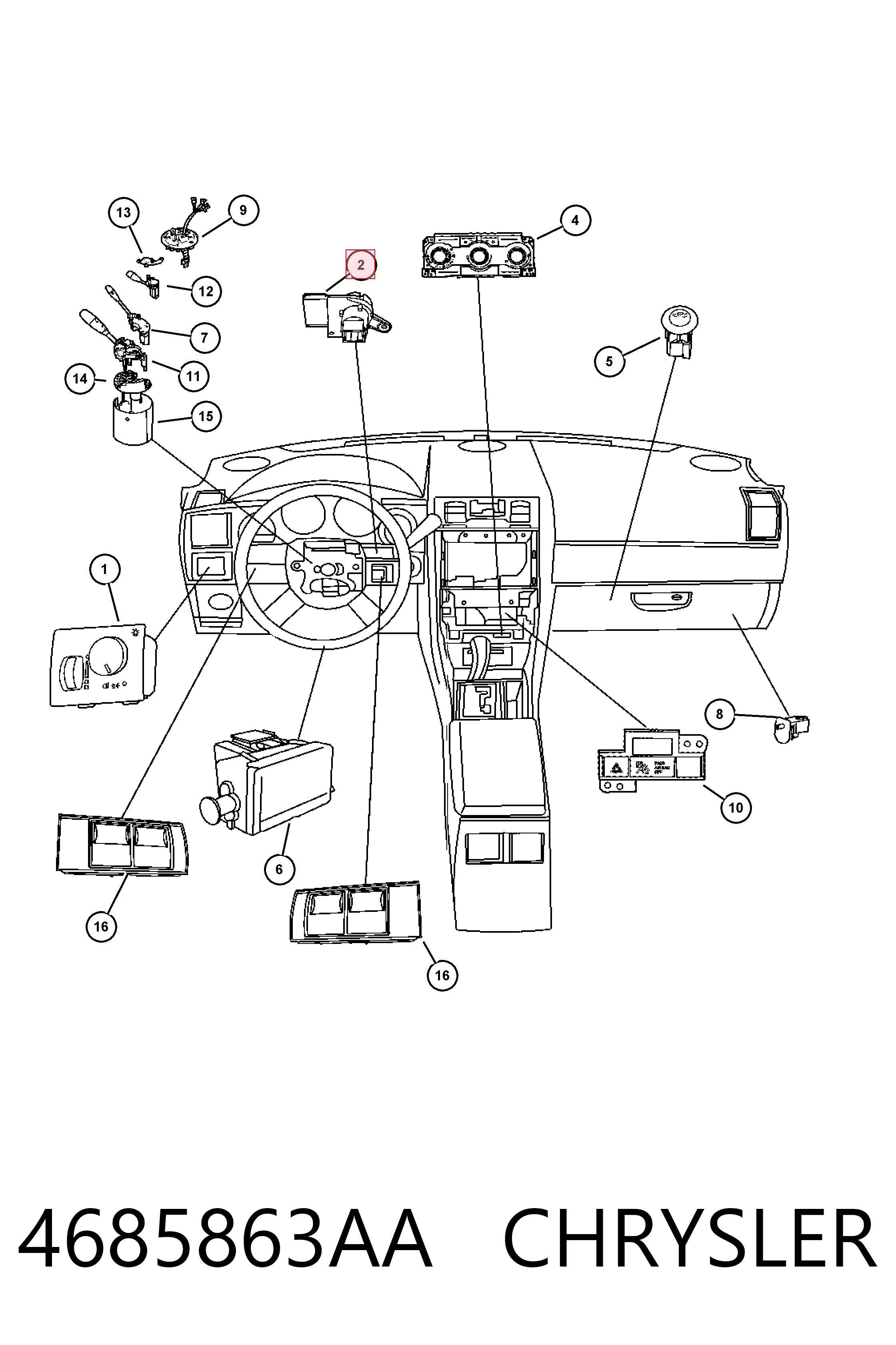 4685863AA Chrysler 