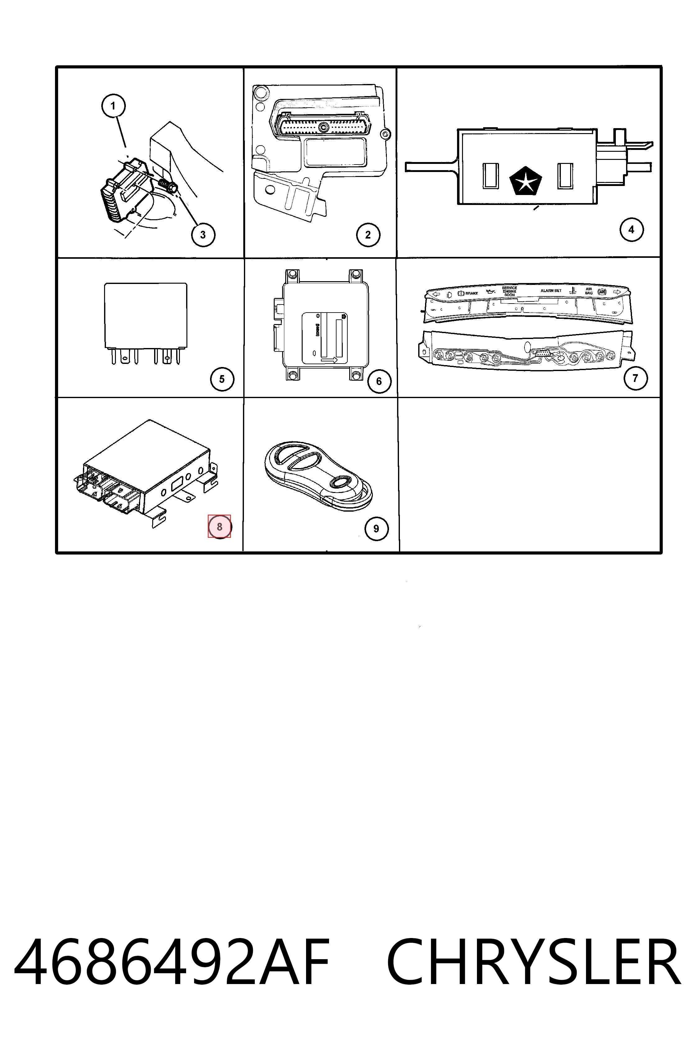 Купить K04686492AF Fiat/Alfa/Lancia 
