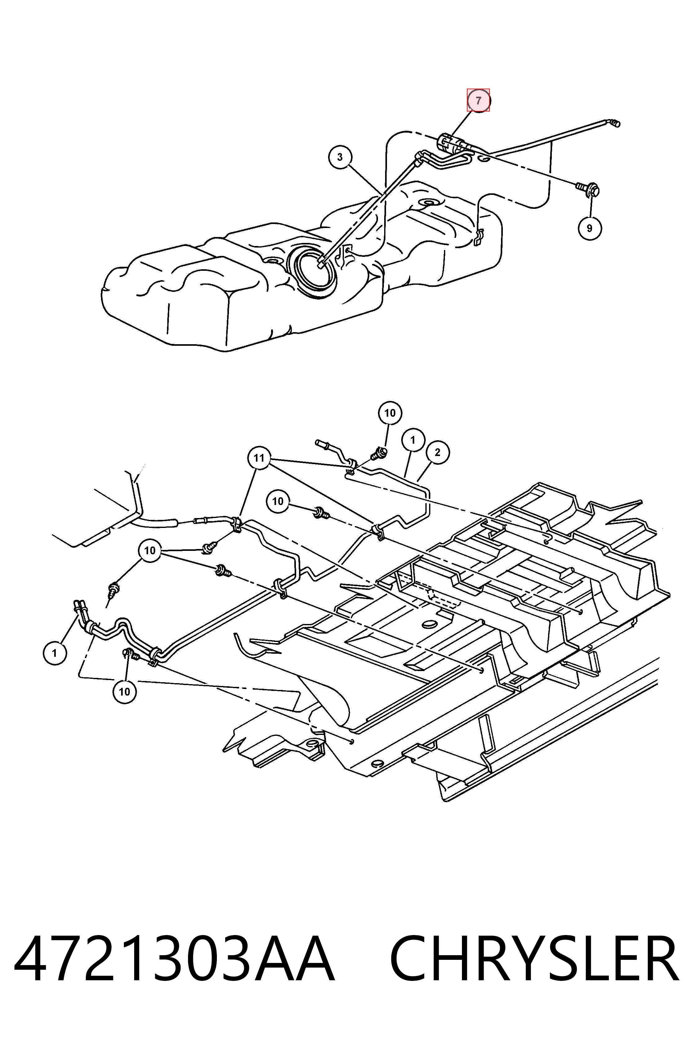 Фильтр топливный CHRYSLER 4721303AA