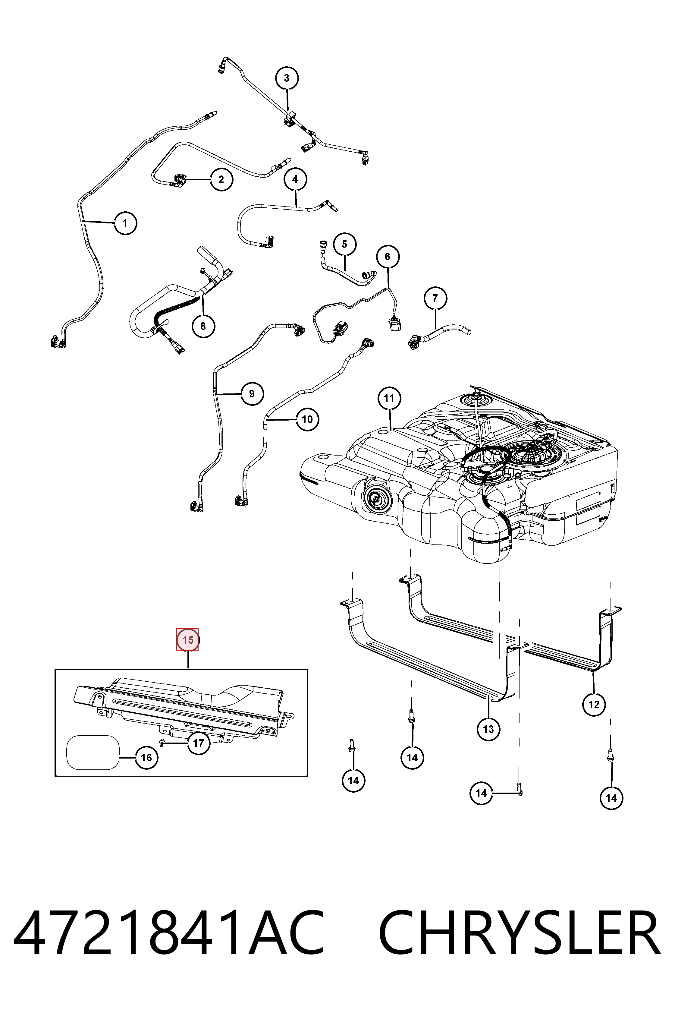 Бак топливный CHRYSLER 4721841AC