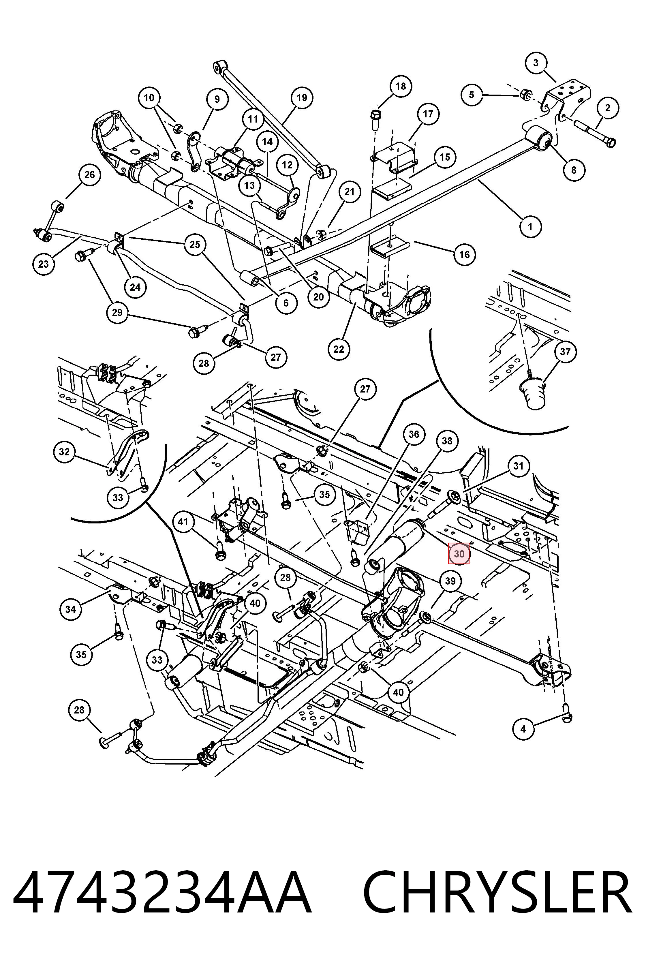 K04743234AA Fiat/Alfa/Lancia Амортизаторы задние