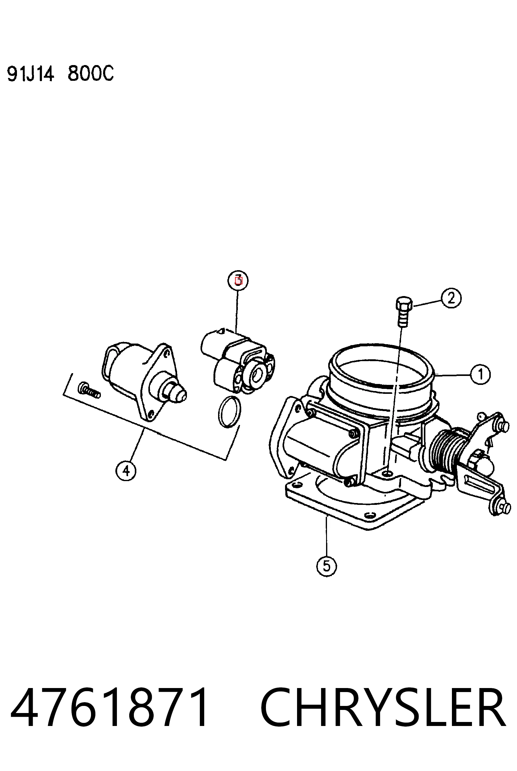 4761871 Chrysler Датчик положения дроссельной заслонки