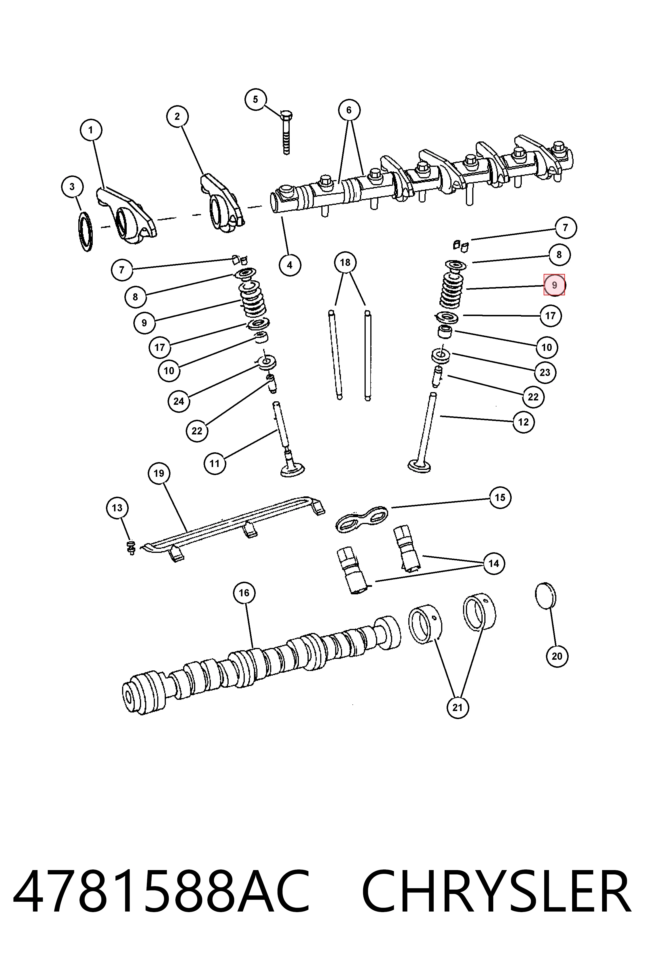 K04781588AC Fiat/Alfa/Lancia Пружина клапана