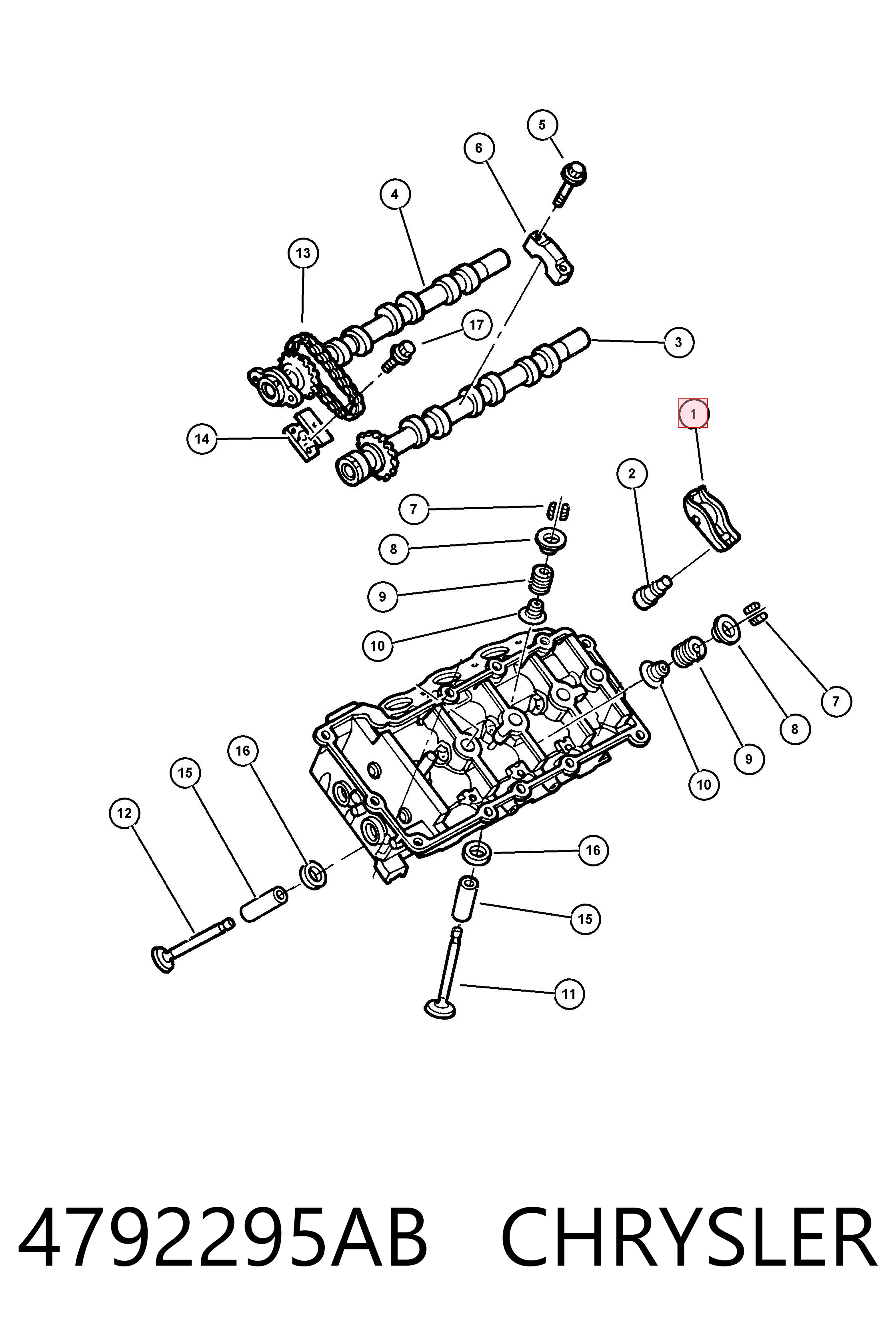 4792295AB Chrysler  Коромысло клапана