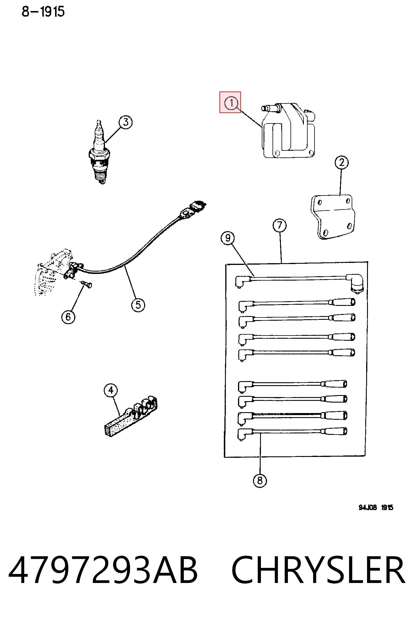 4797293AB Chrysler Катушка зажигания