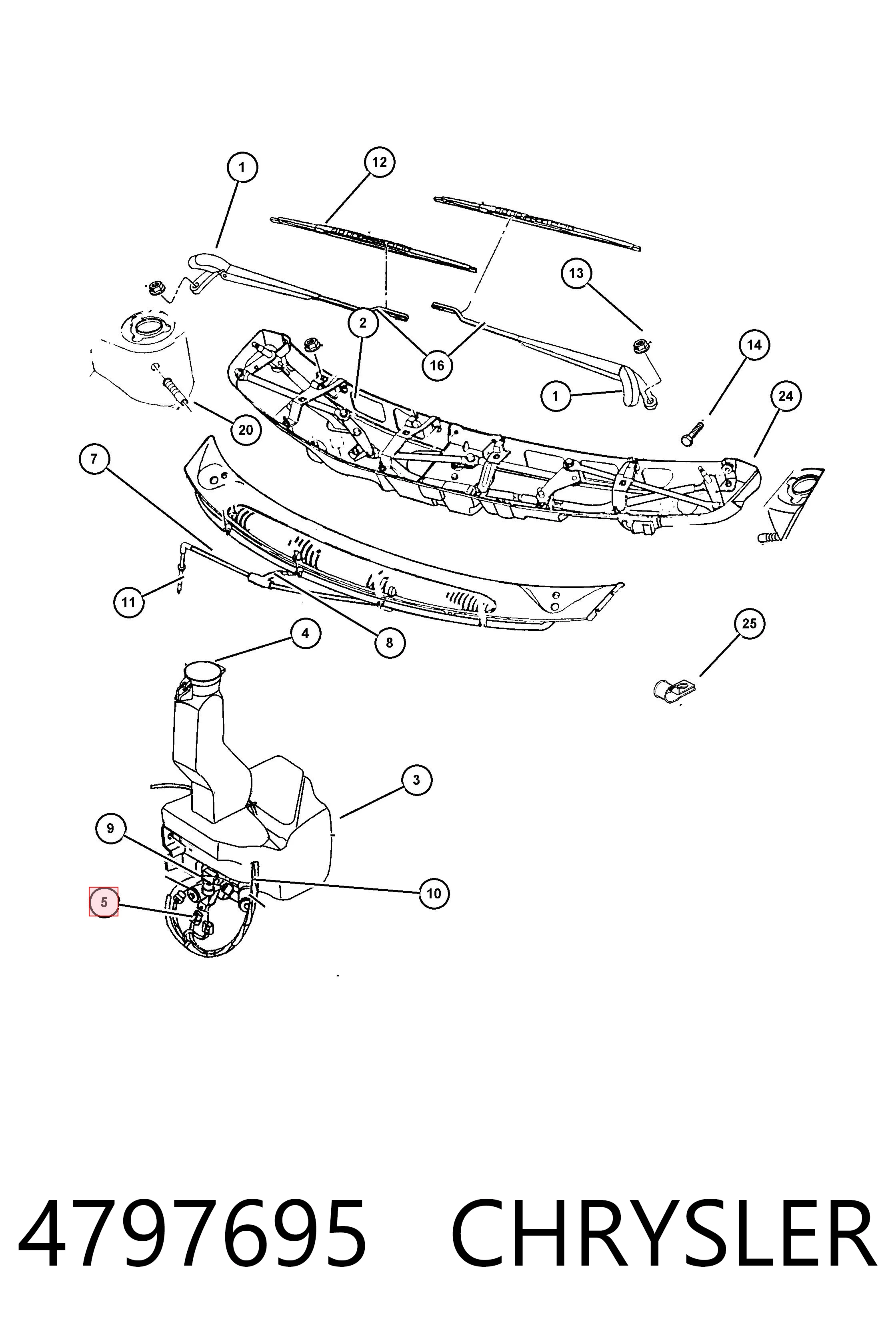 Двигатель омывателя лобового стекла Fiat/Alfa/Lancia K04797695 цена, от 12.73 USD