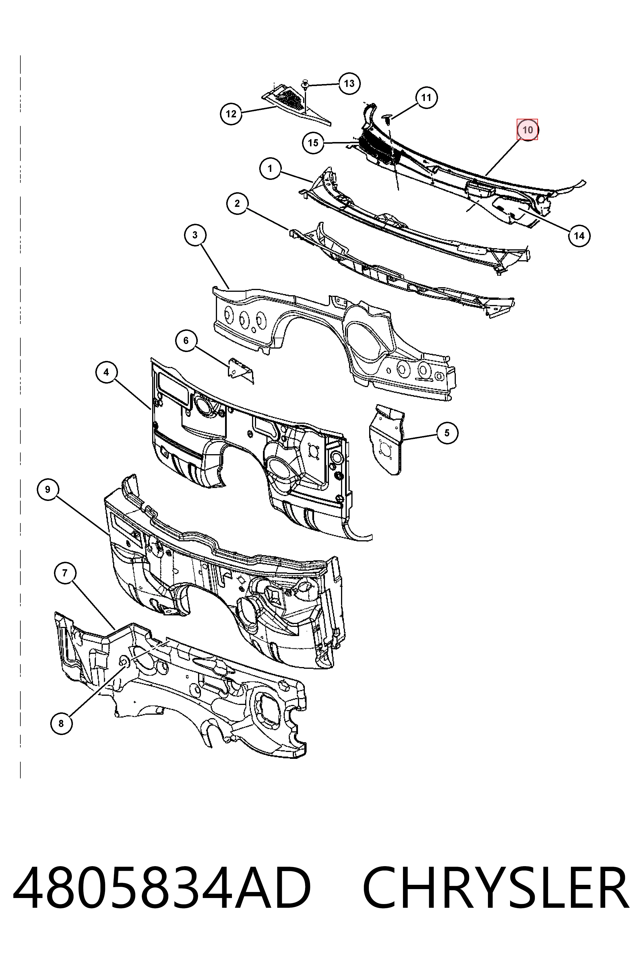 Купить K04805834AA Fiat/Alfa/Lancia 