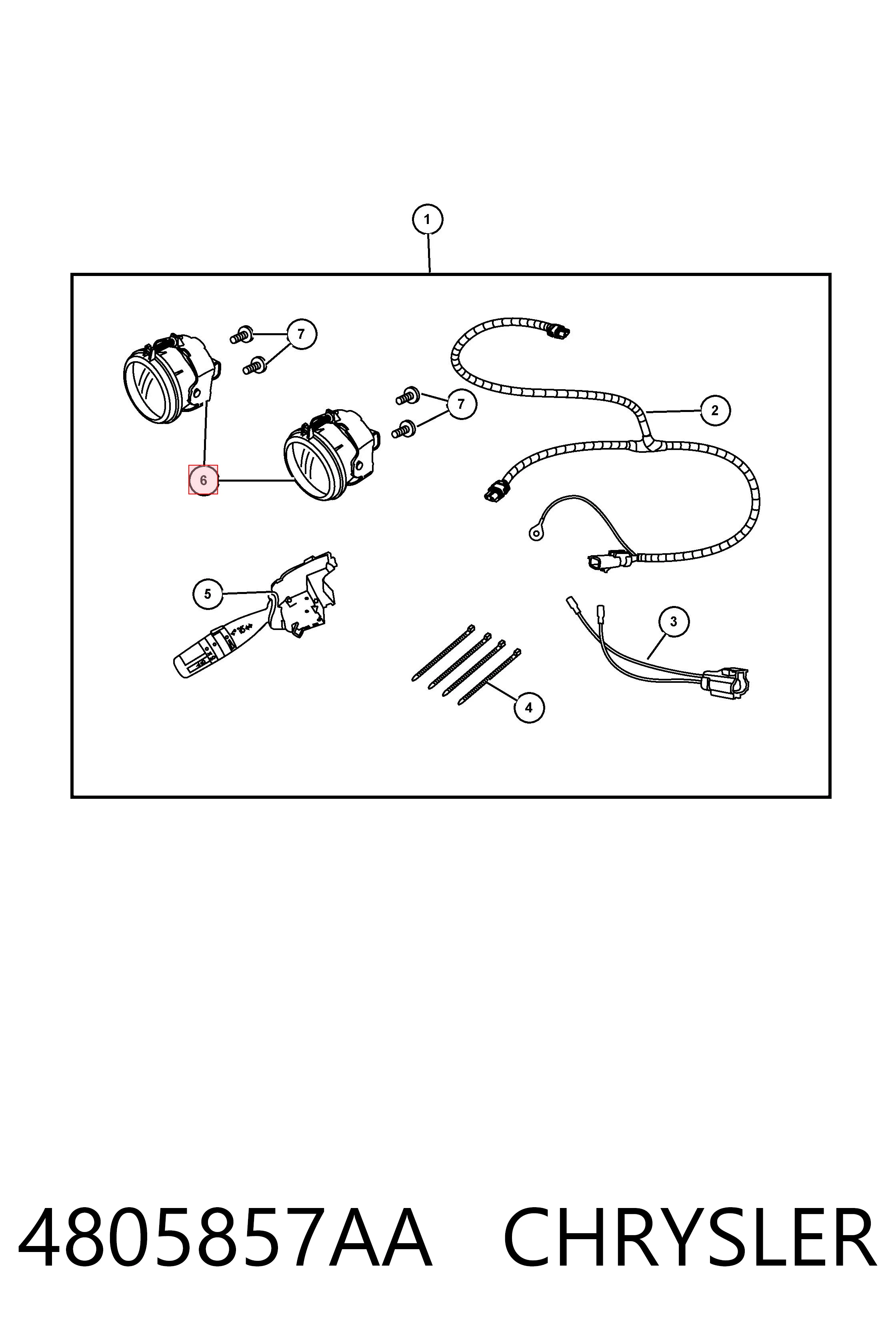 K04805857AB Fiat/Alfa/Lancia Противотуманки