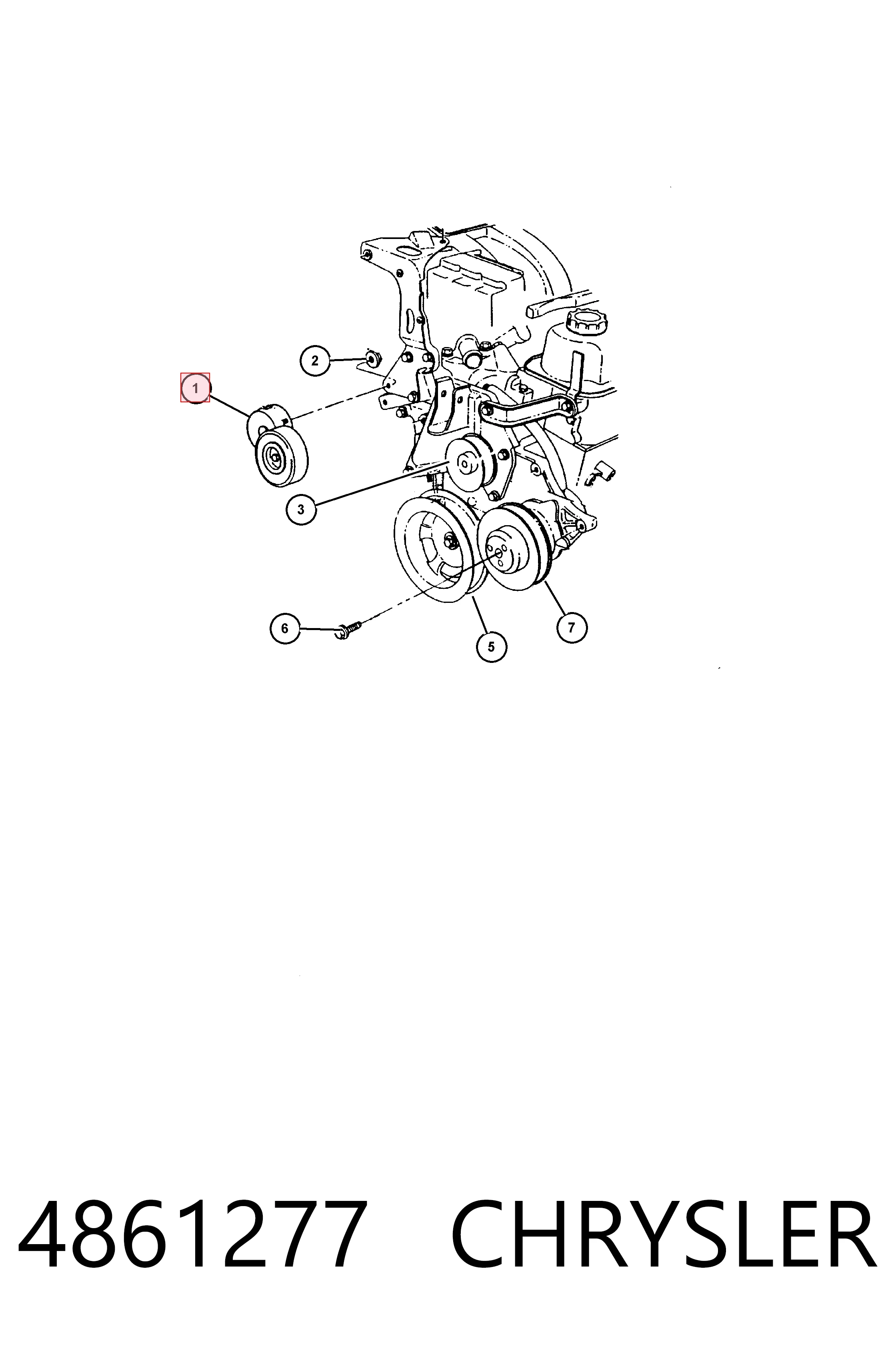 4861277 Chrysler Натяжитель клинового ремня