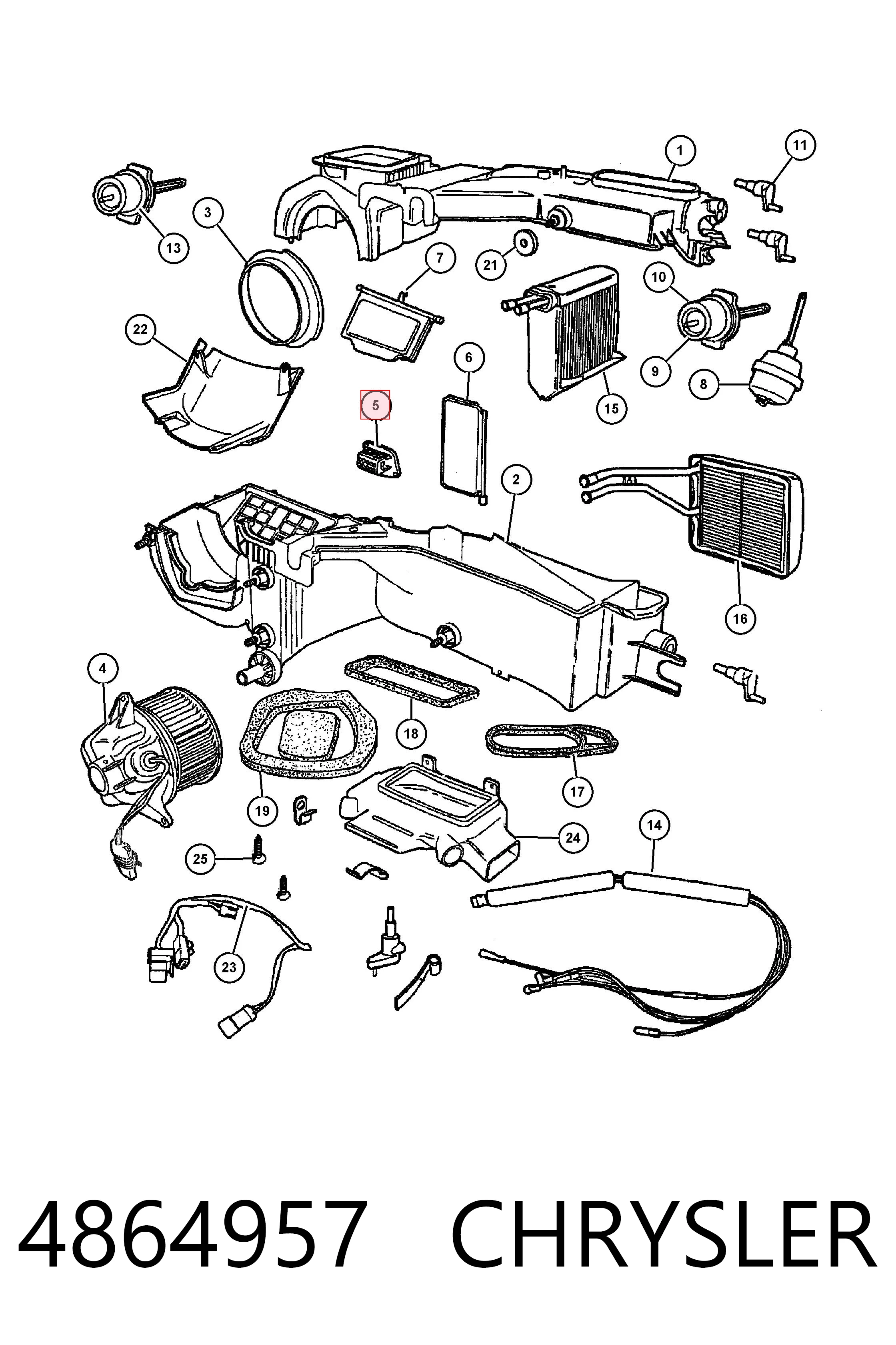 4864957 Chrysler Реле печки