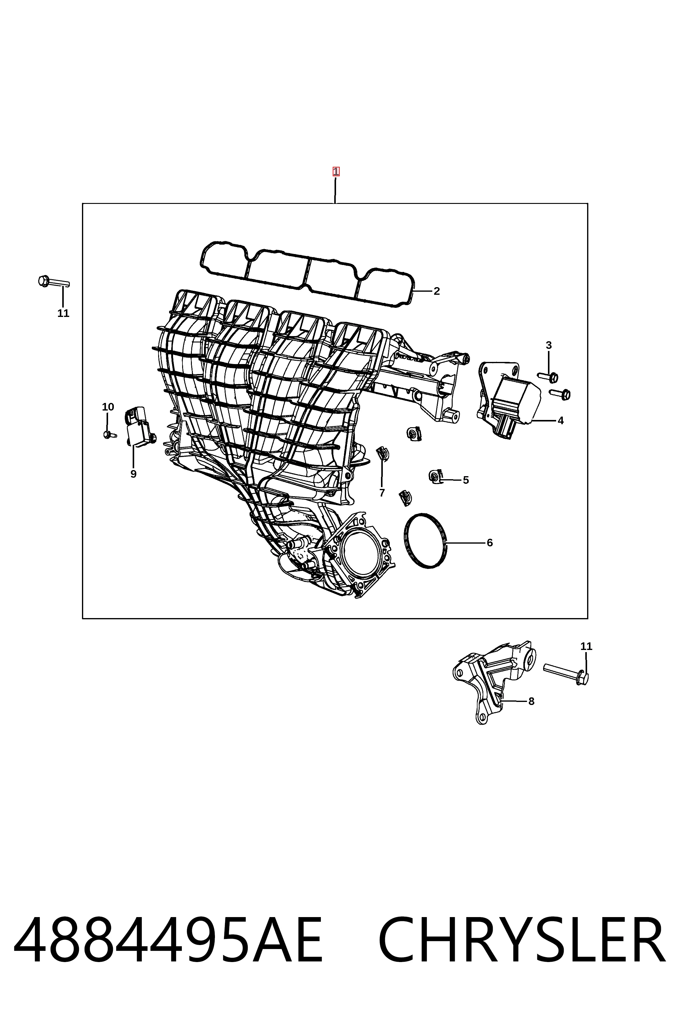 4884495AE Chrysler Коллектор впускной