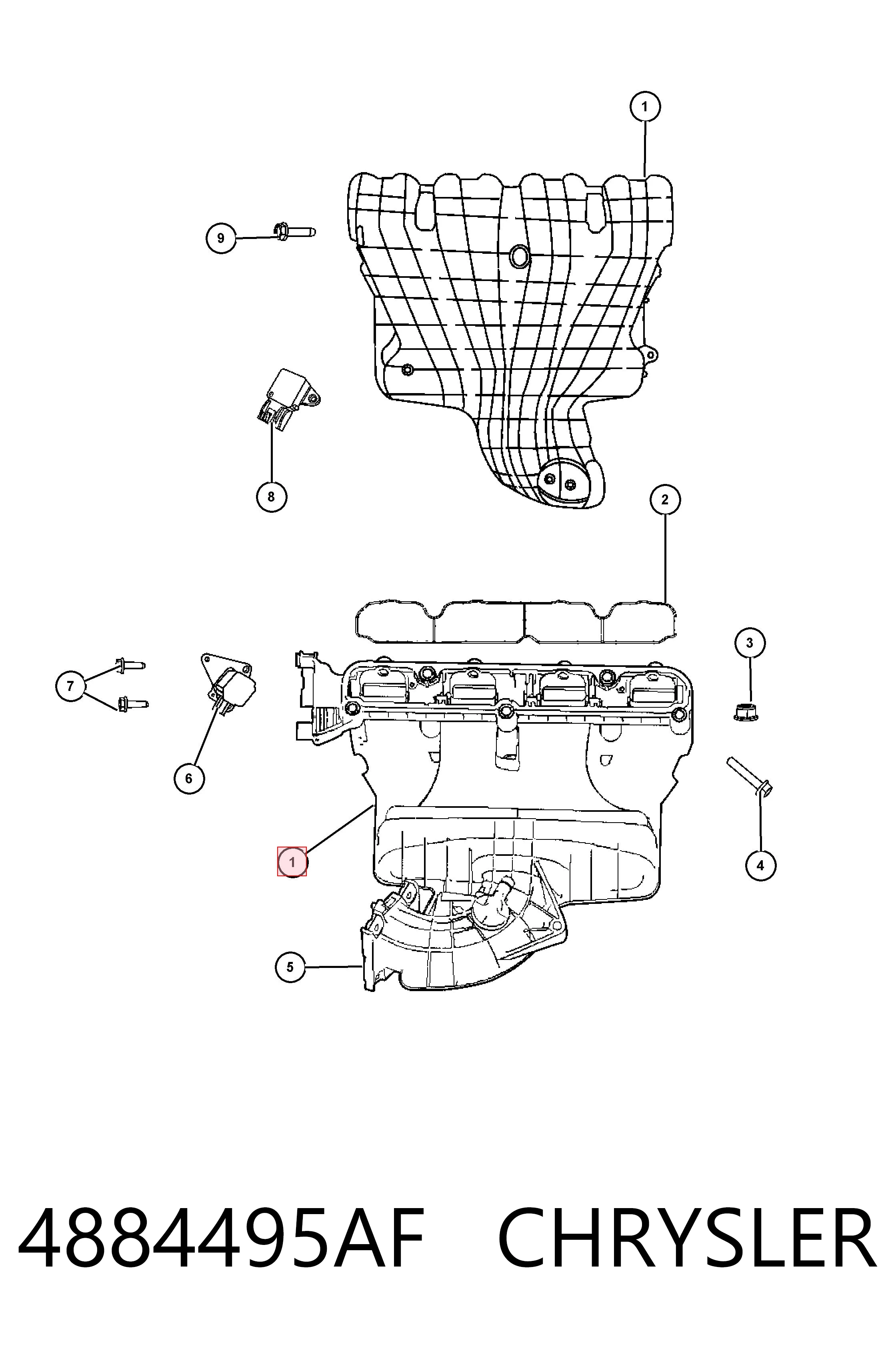 4884495AF Chrysler Коллектор впускной