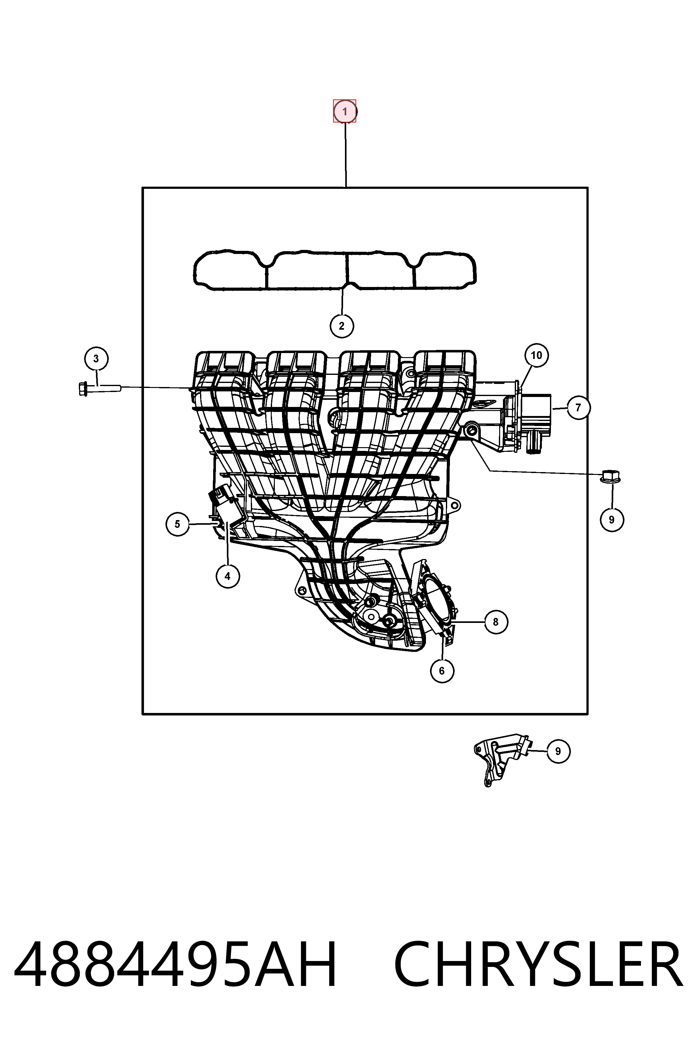 4884495AH Chrysler Коллектор впускной