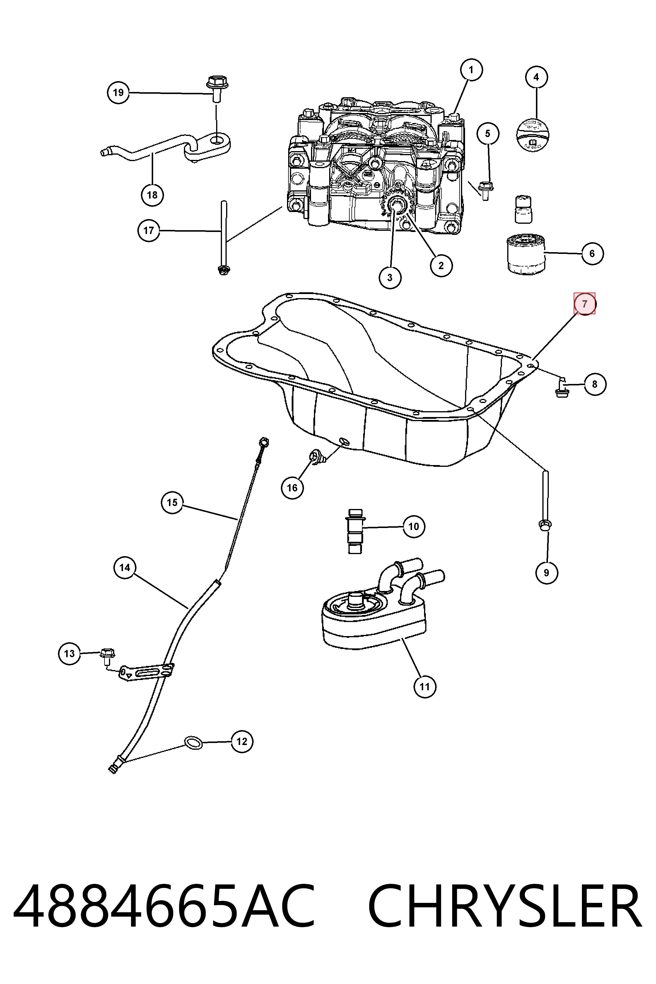 4884665AC Chrysler Картер масляный
