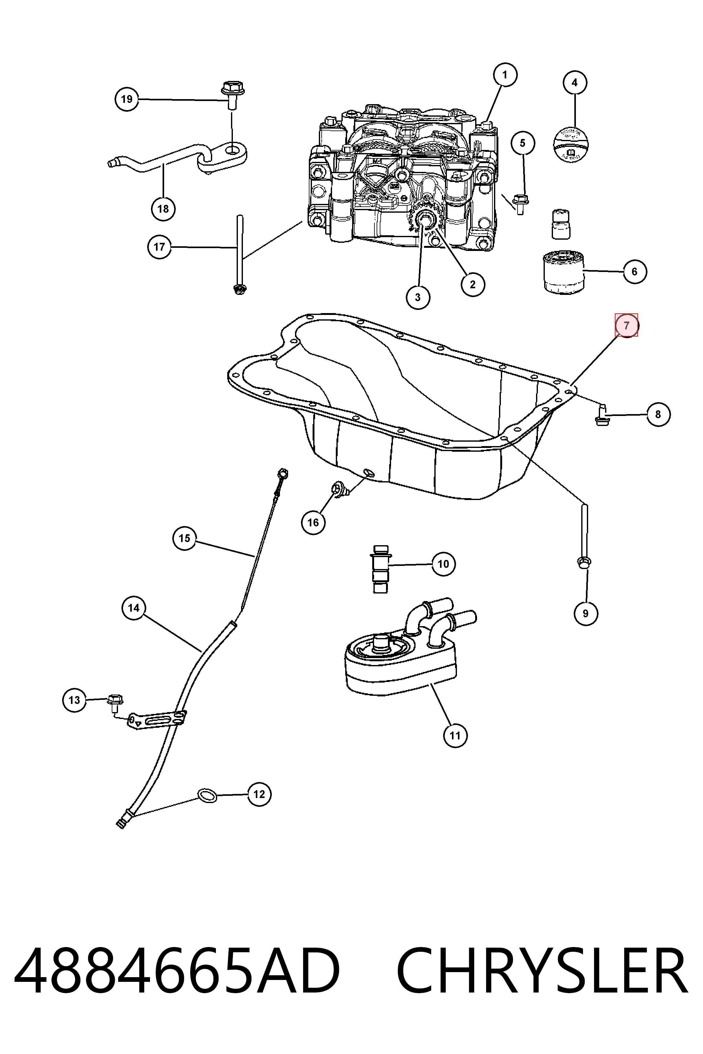 Поддон двигателя K04884665AF Fiat/Alfa/Lancia