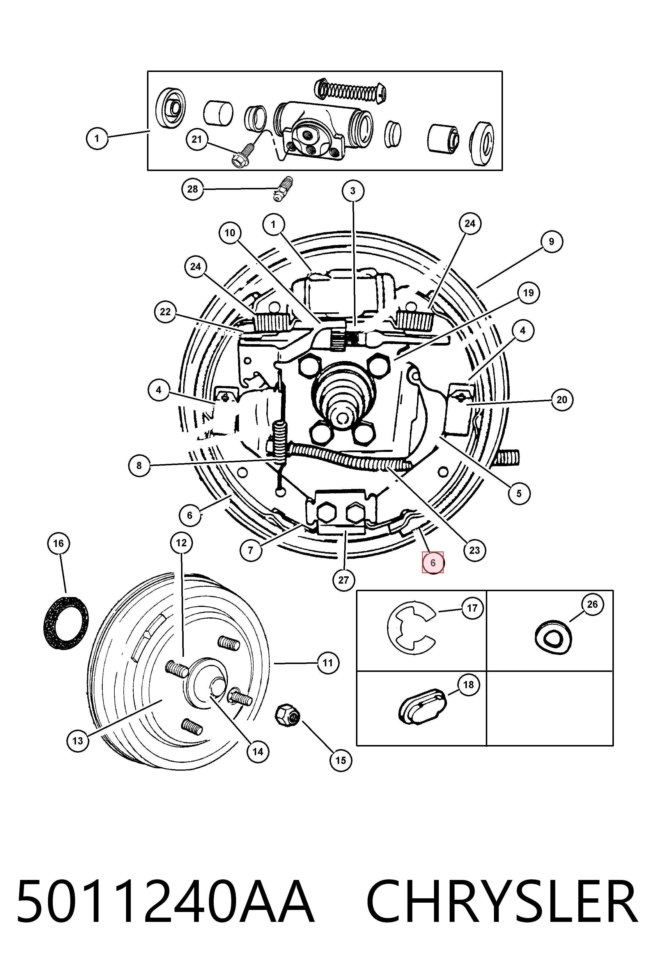Задние барабанные колодки R519 Jurid/Bendix