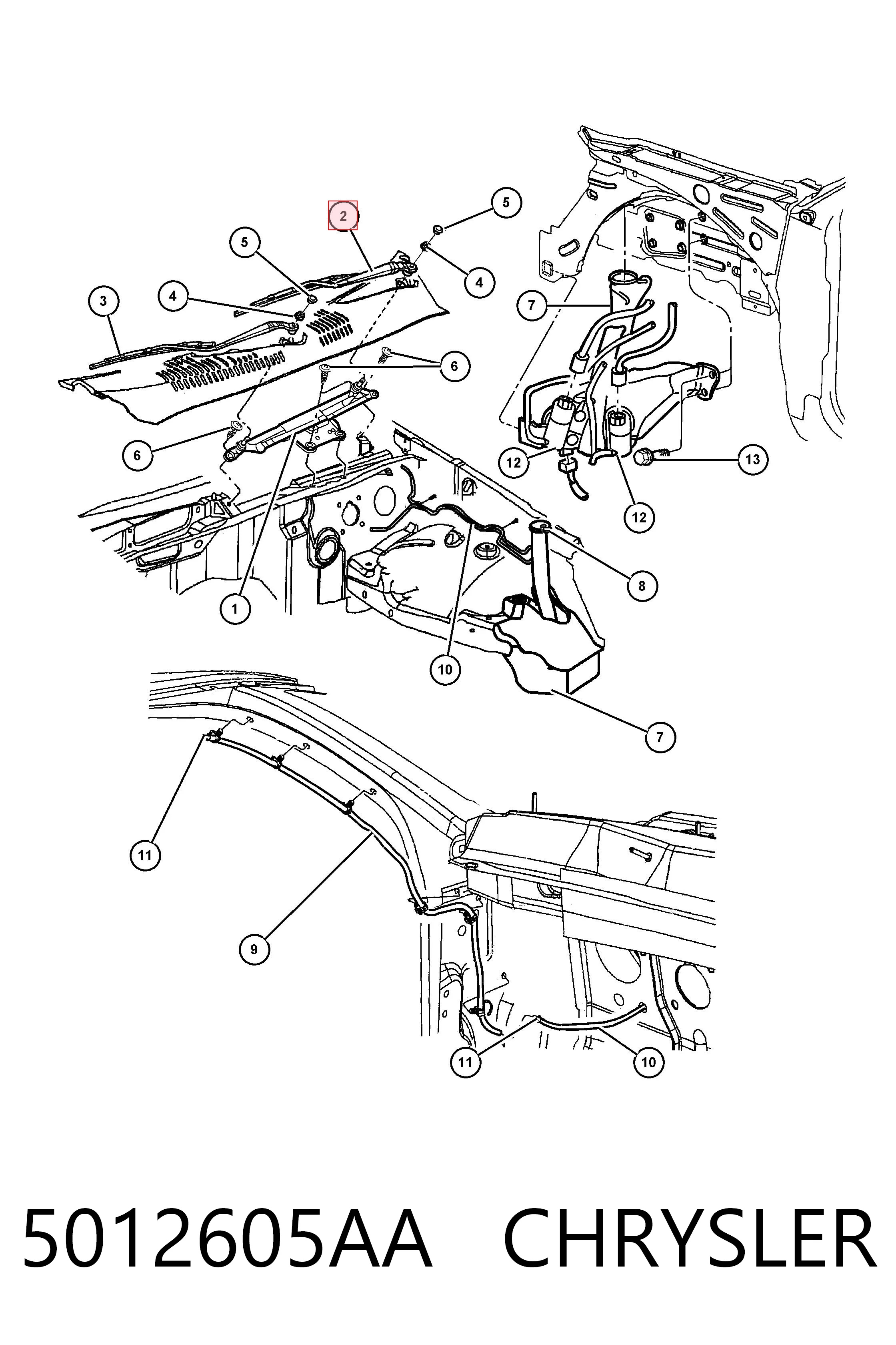 Поводок дворника на Jeep Grand Cherokee LIMITED 