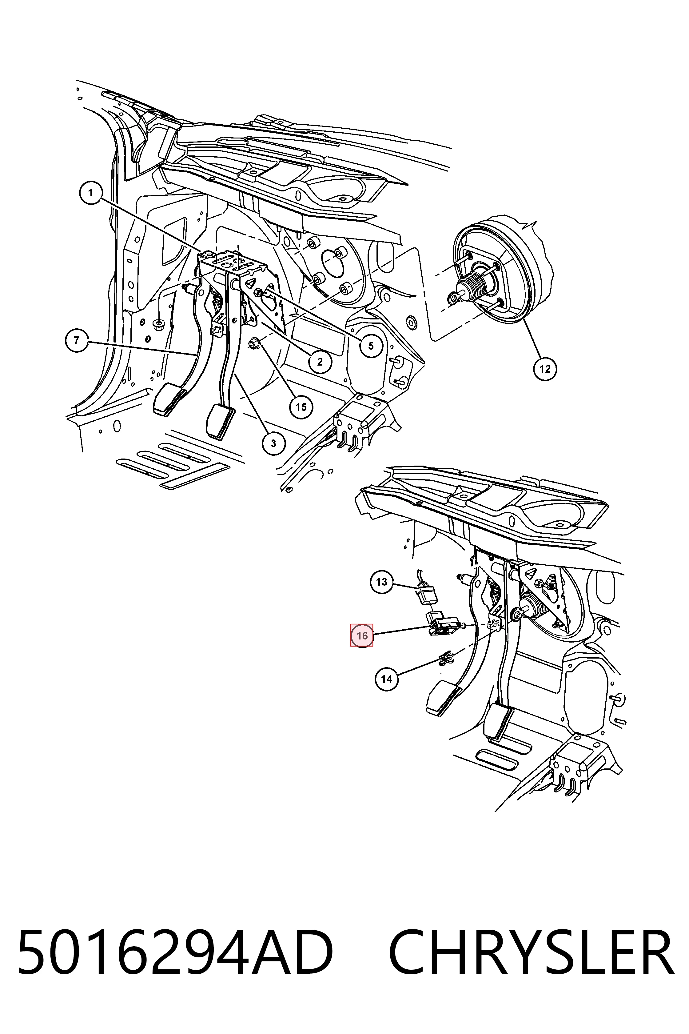 Лягушка Fiat/Alfa/Lancia K05016294AD цена, от 11.25 USD