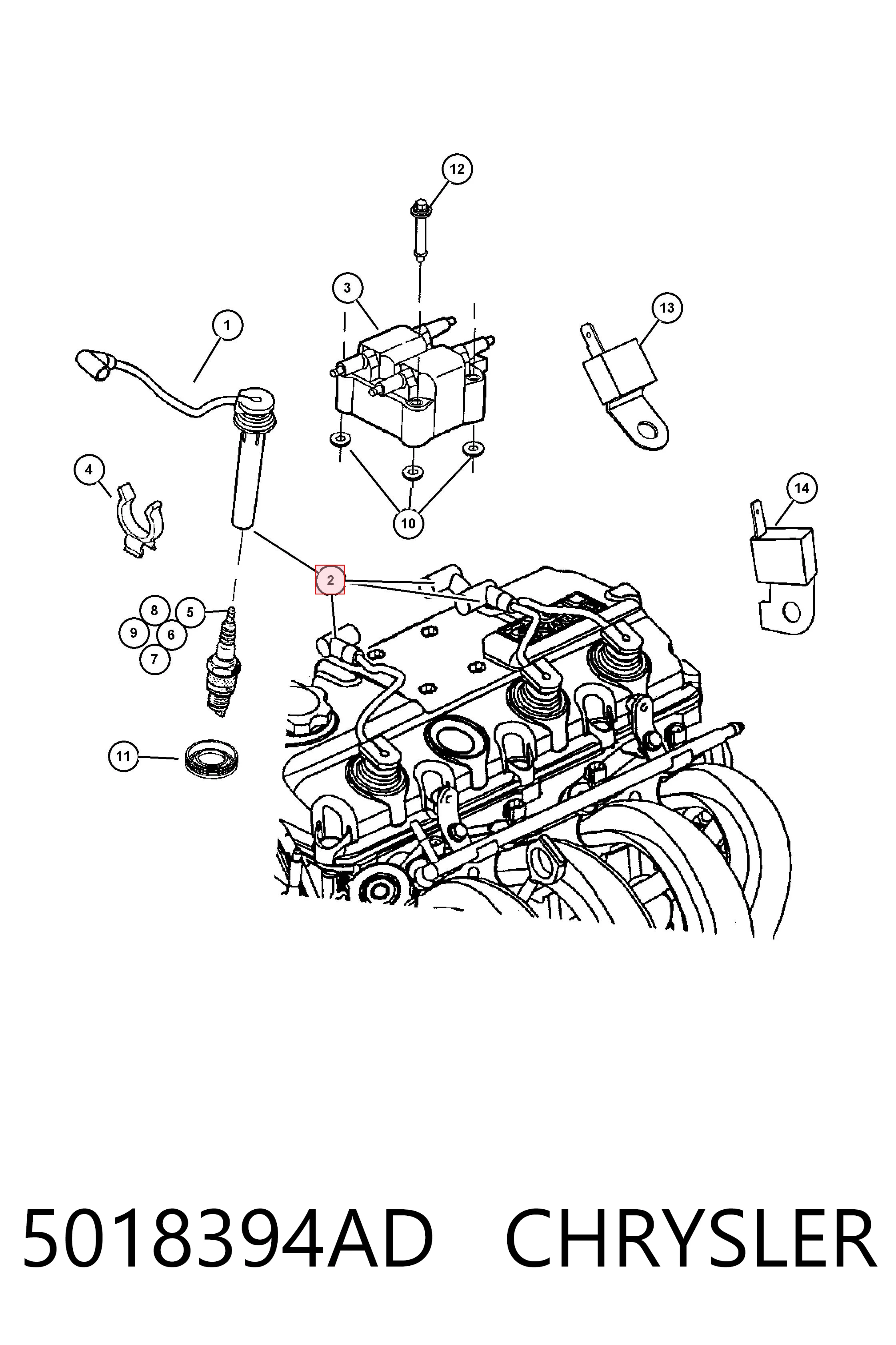 5018394AD Chrysler Провода высоковольтные