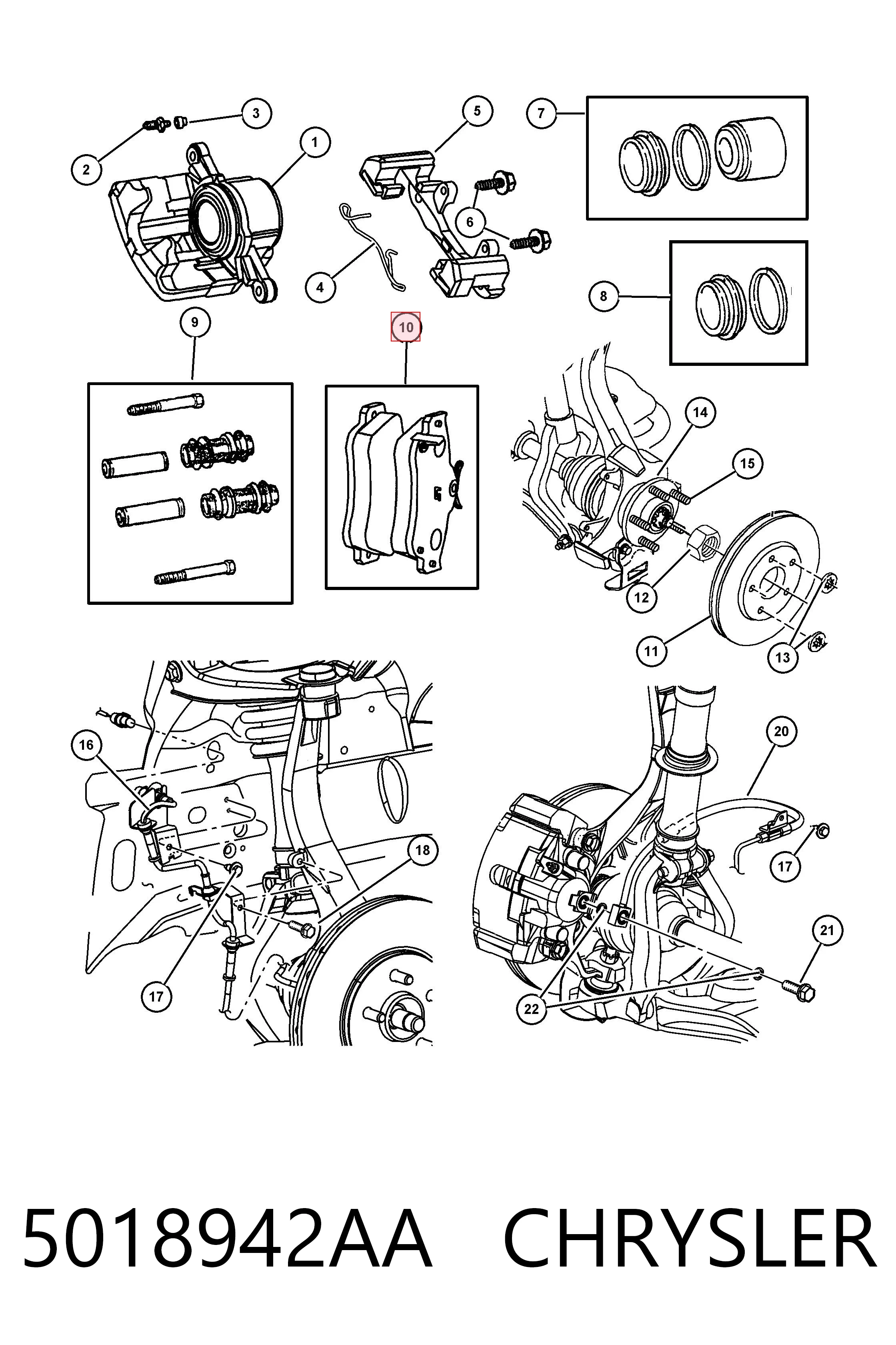 Передние тормозные колодки 17D869M General Motors