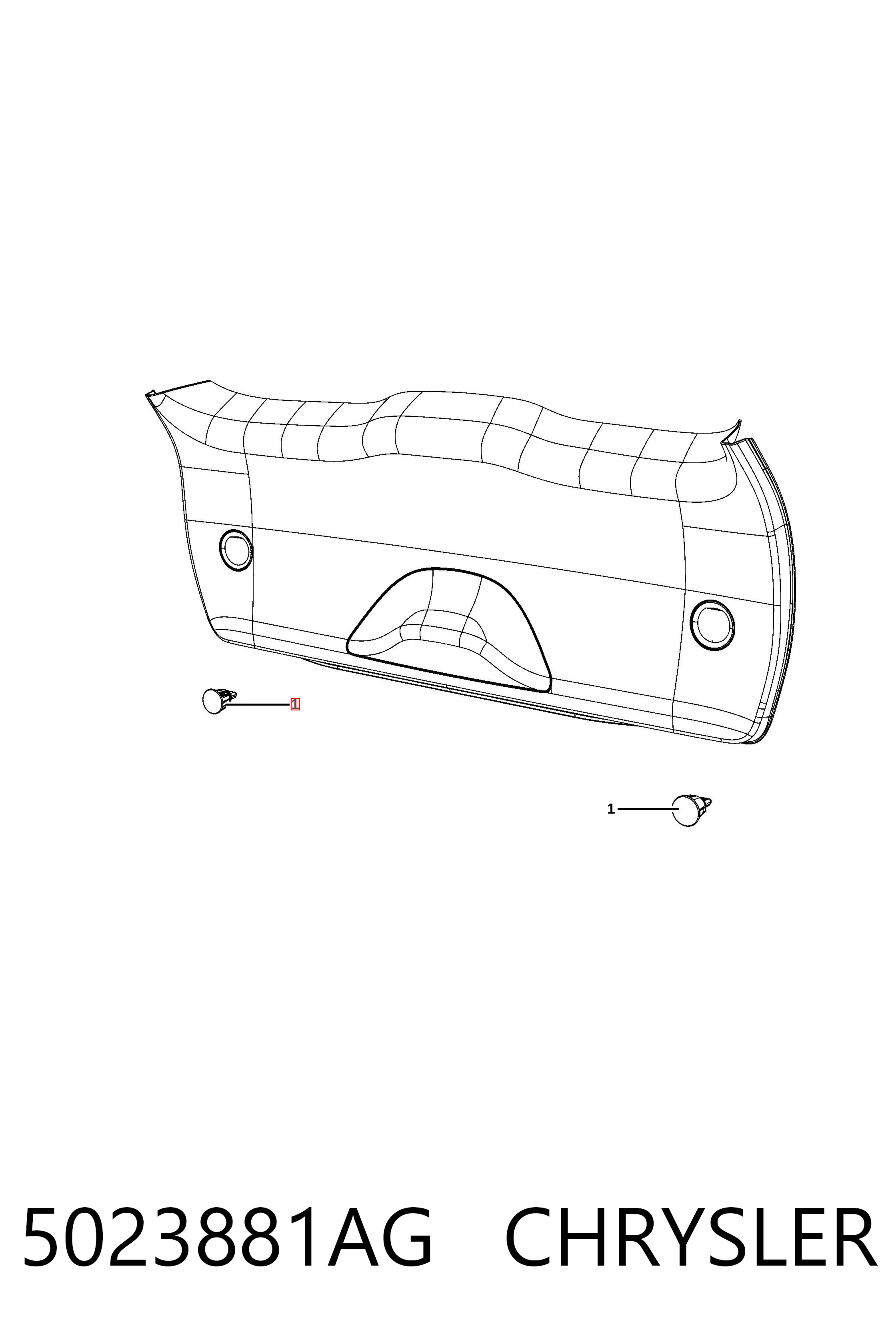 5023881AG Chrysler Плафон подсветки багажного отсека