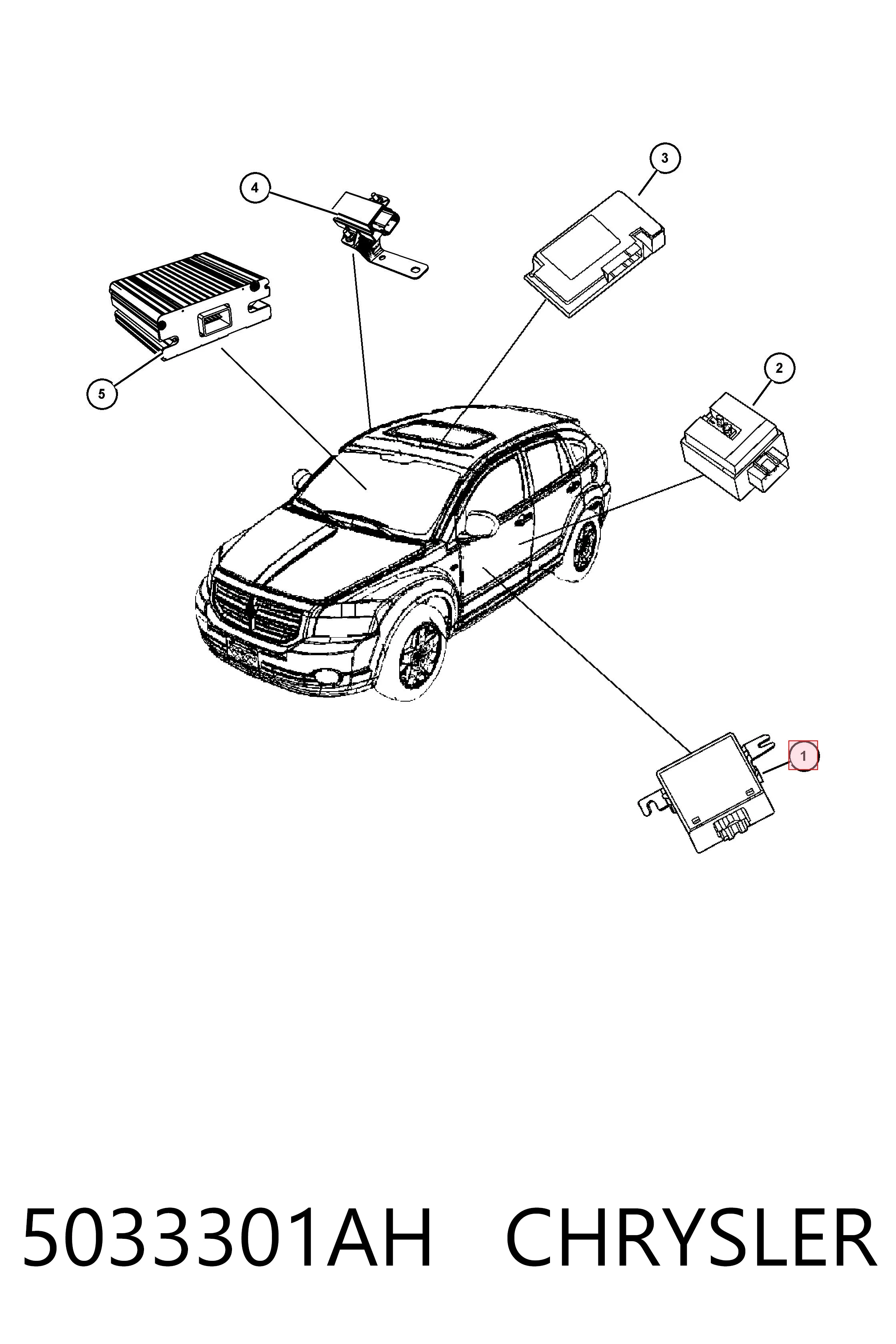 Модуль управления (ЭБУ) полным приводом K05033301AF Fiat/Alfa/Lancia