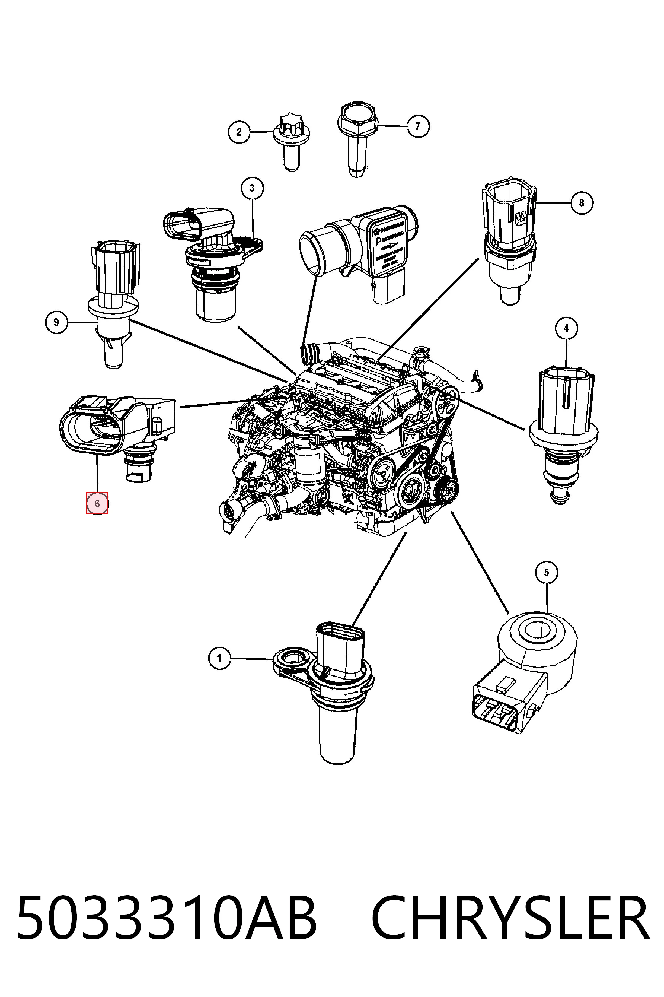 5033310AB Chrysler Датчик давления воздуха