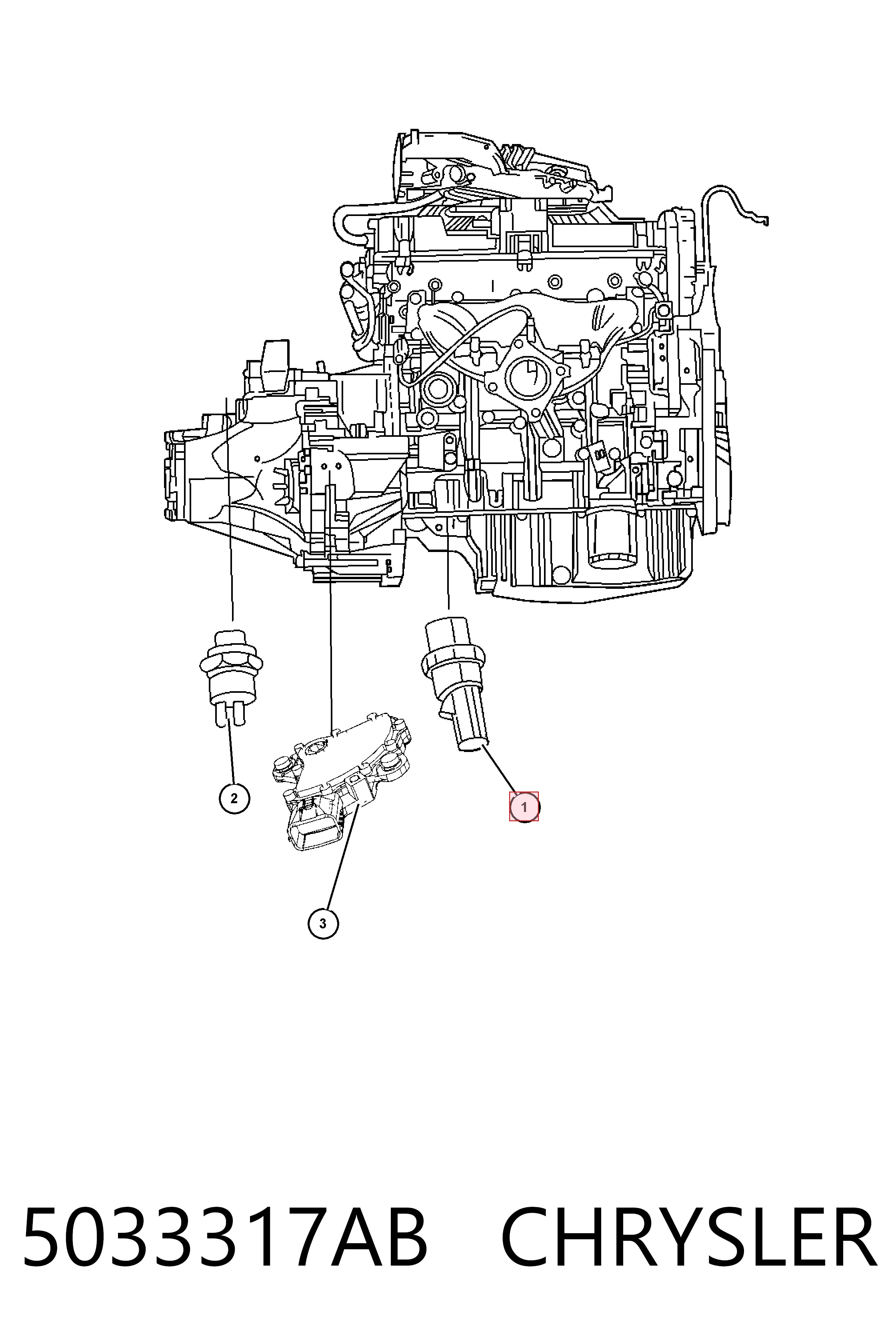 5033317AB Chrysler Датчик указателя давления масла