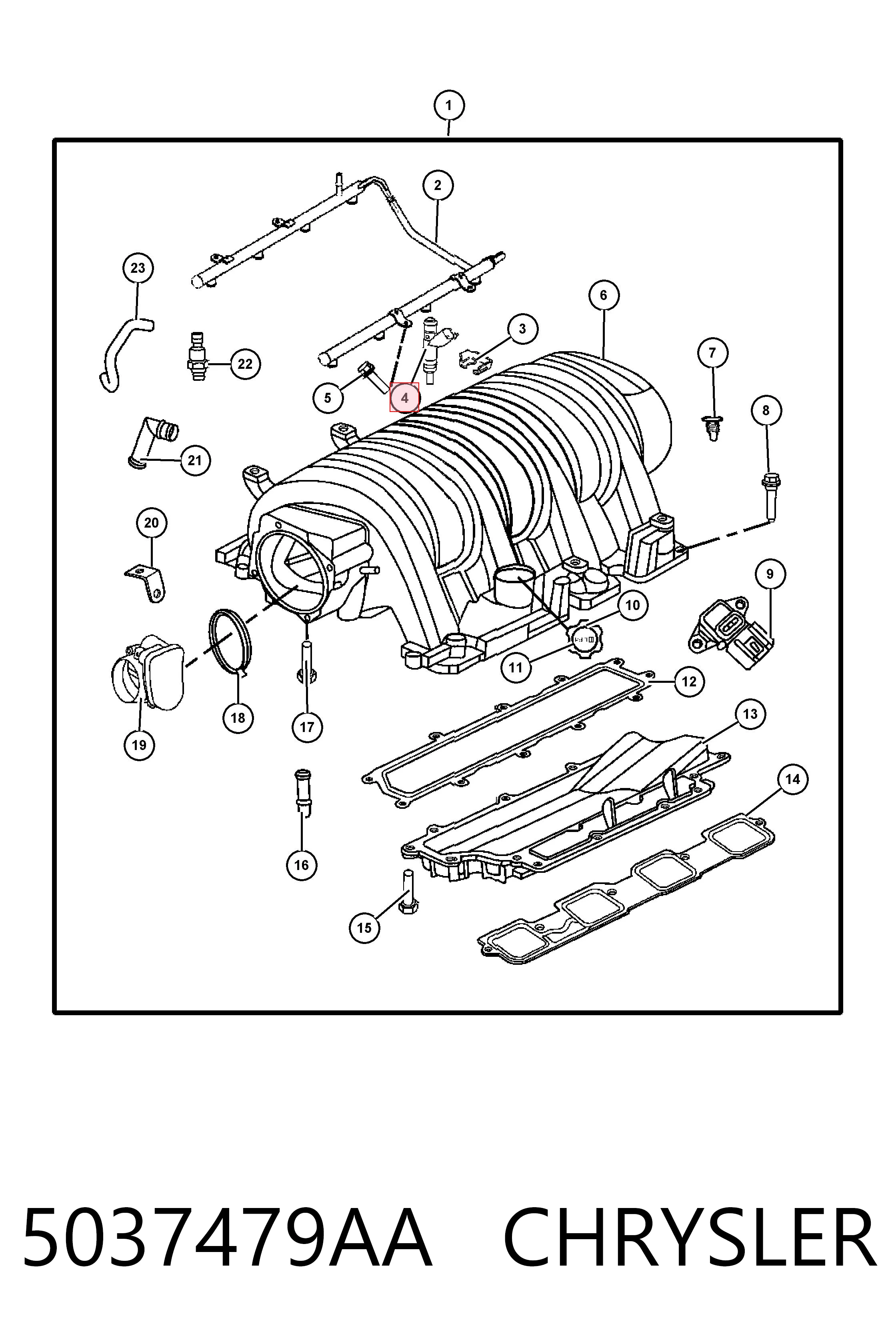5037479AA Chrysler Топливные форсунки