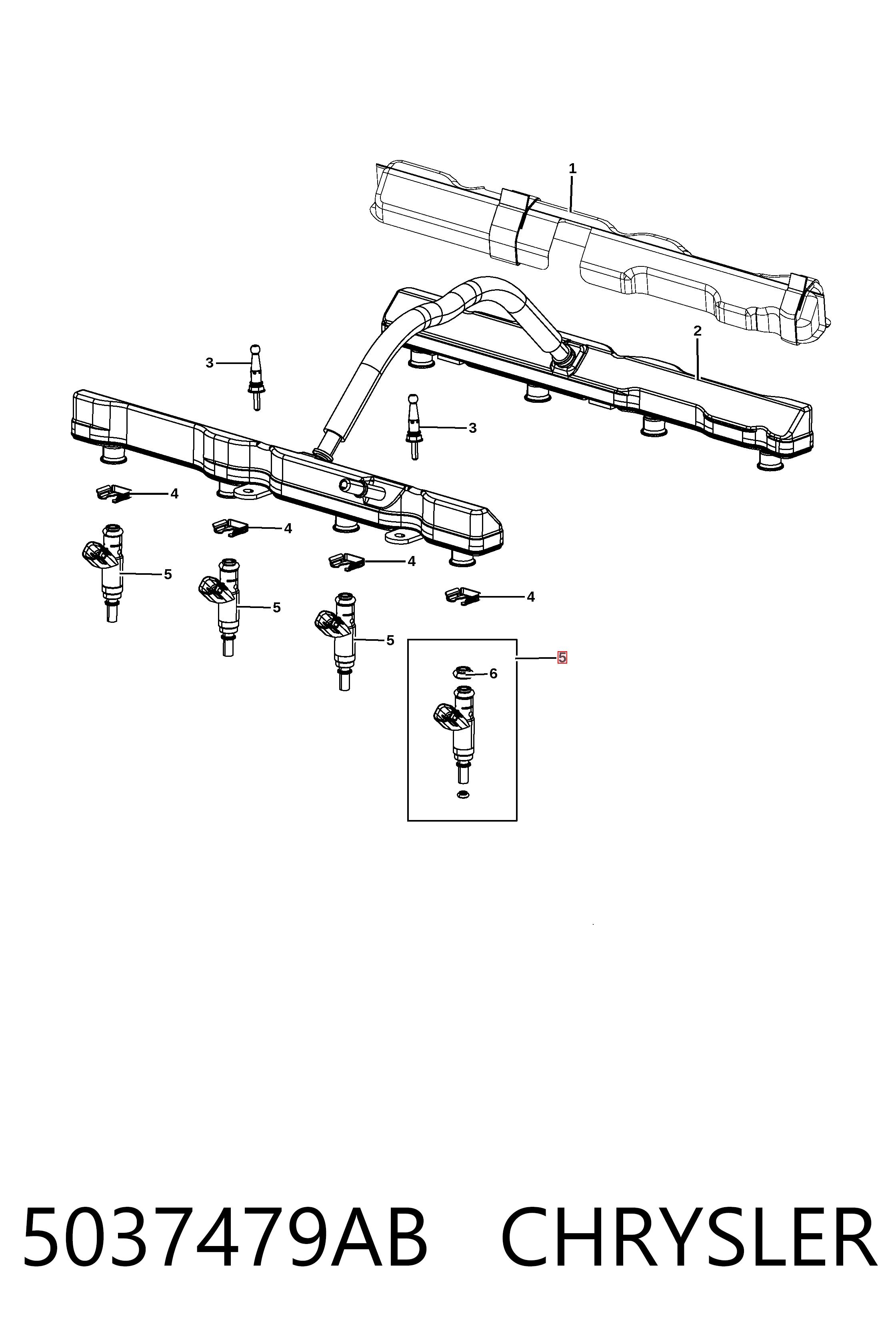 5037479AB Chrysler Топливные форсунки