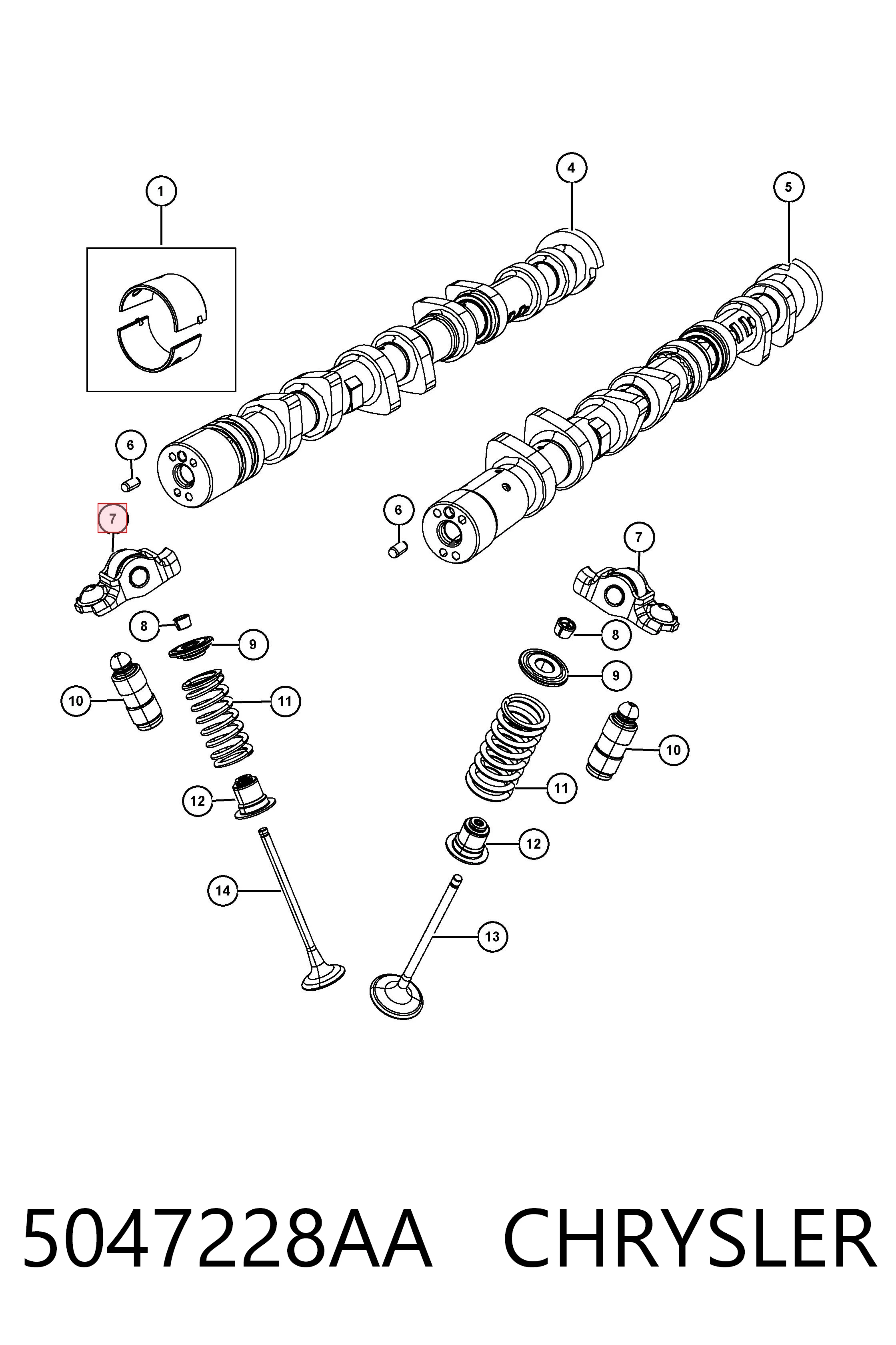 Рокер клапана Jeep Cherokee внедорожник (KL) (2014 - 2023) цена, от 3.80 USD