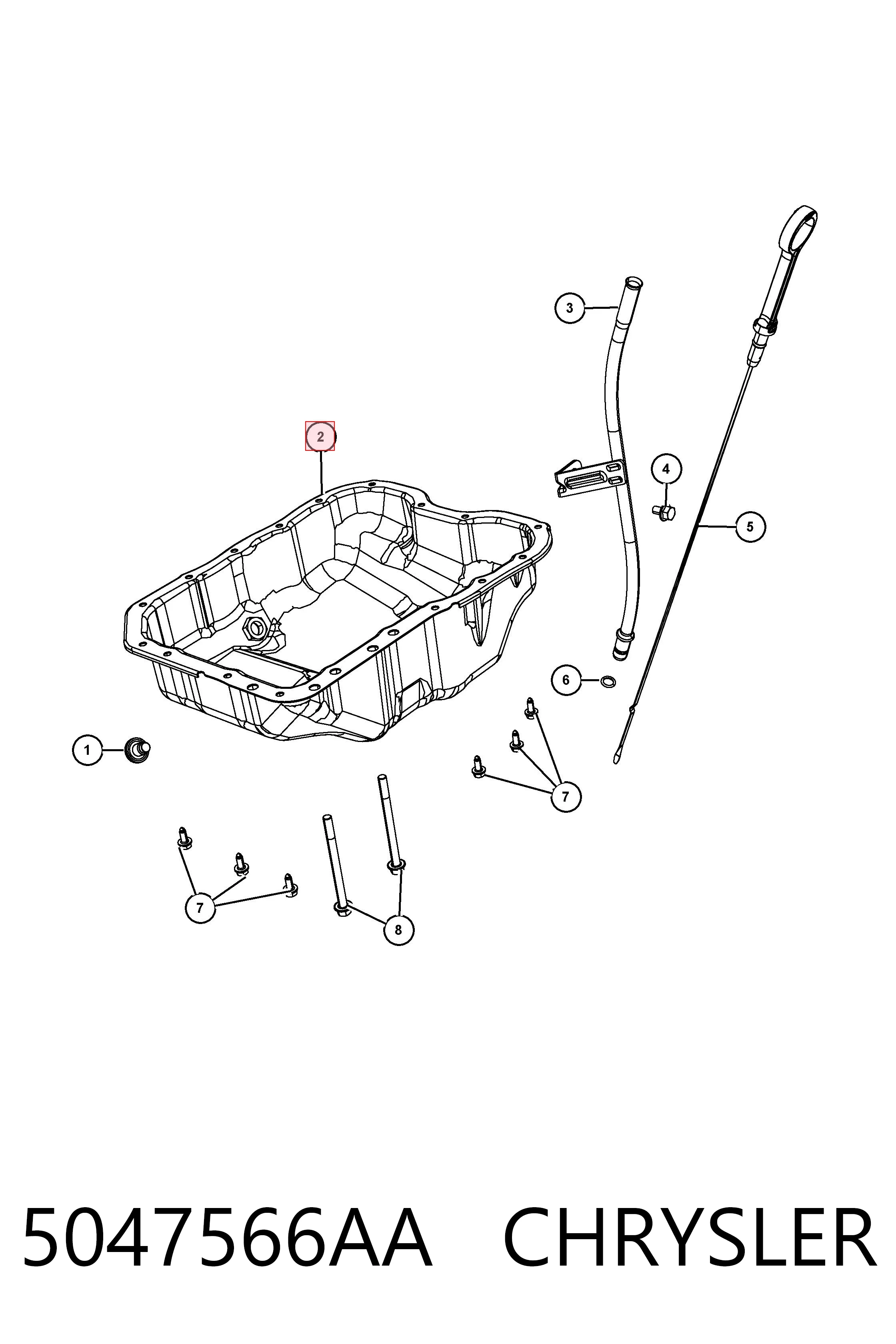 Поддон двигателя K05047566AD Fiat/Alfa/Lancia