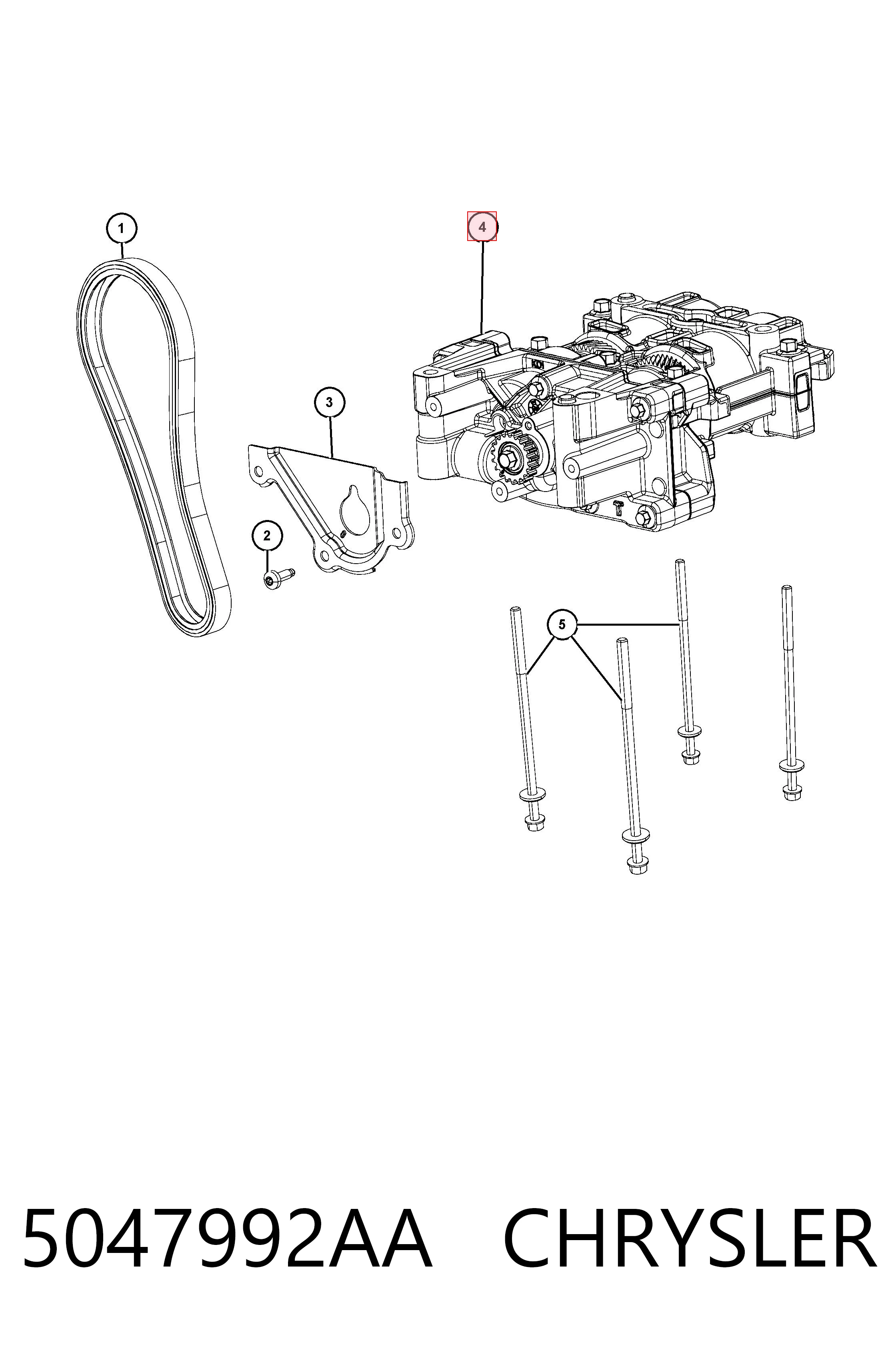 Купить K05047992AB Fiat/Alfa/Lancia Балансировочный вал