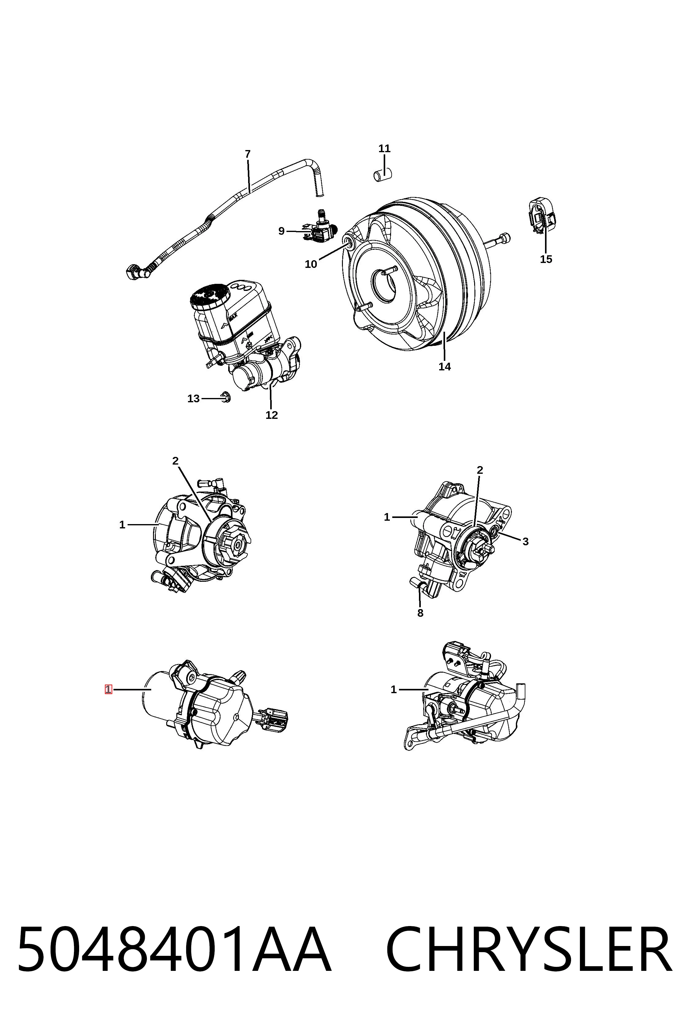 5048401AA Chrysler Механический вакуумный насос