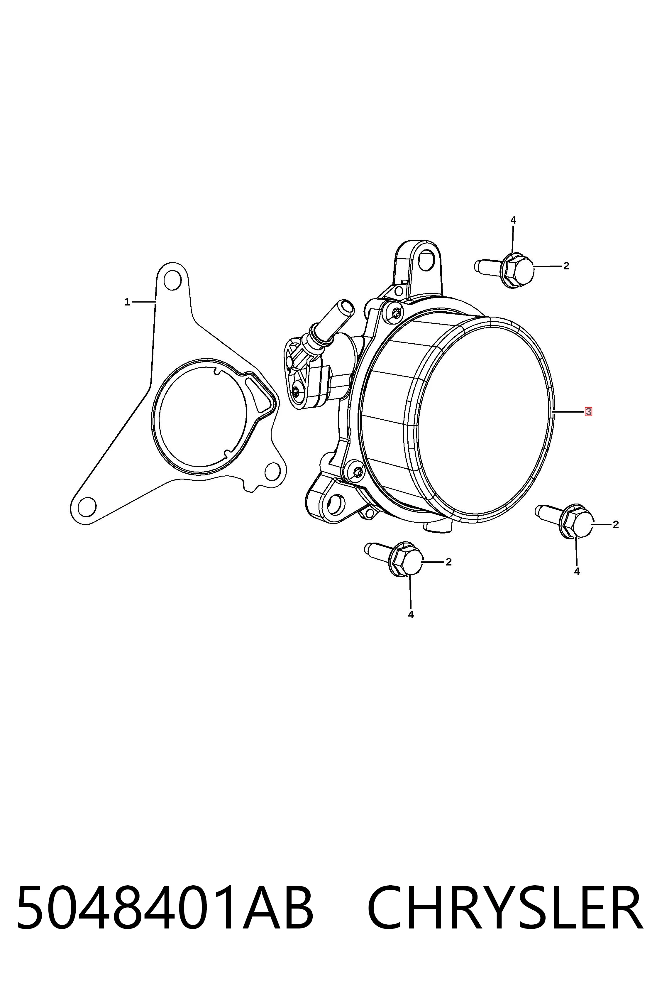5048401AB Chrysler Механический вакуумный насос