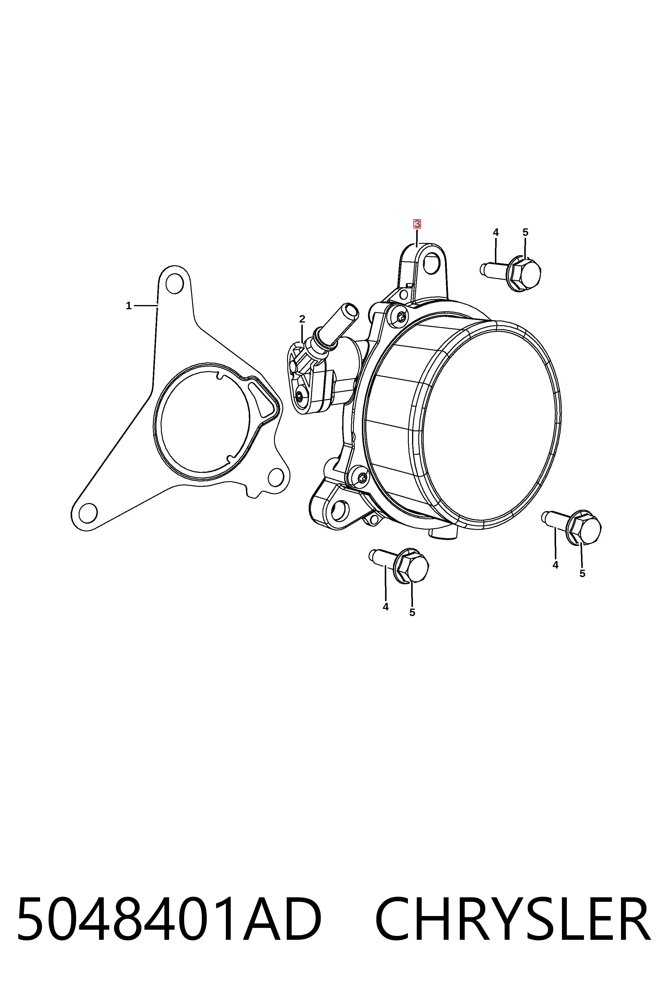 5048401AD Chrysler Механический вакуумный насос