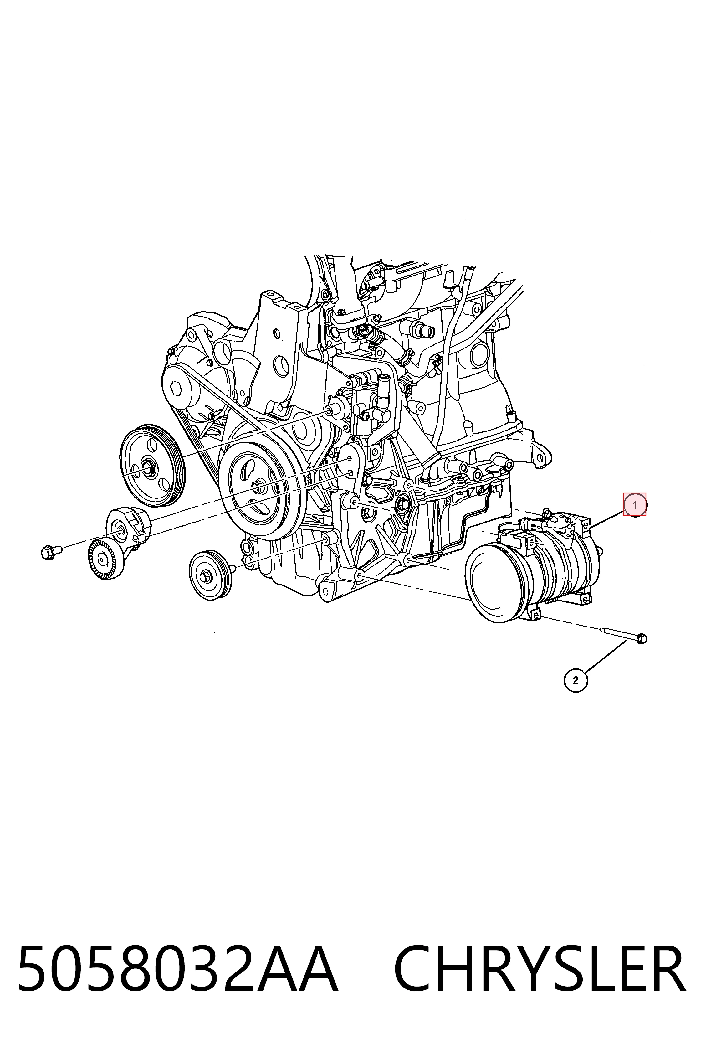 5058032AA Chrysler Компрессор хладагента