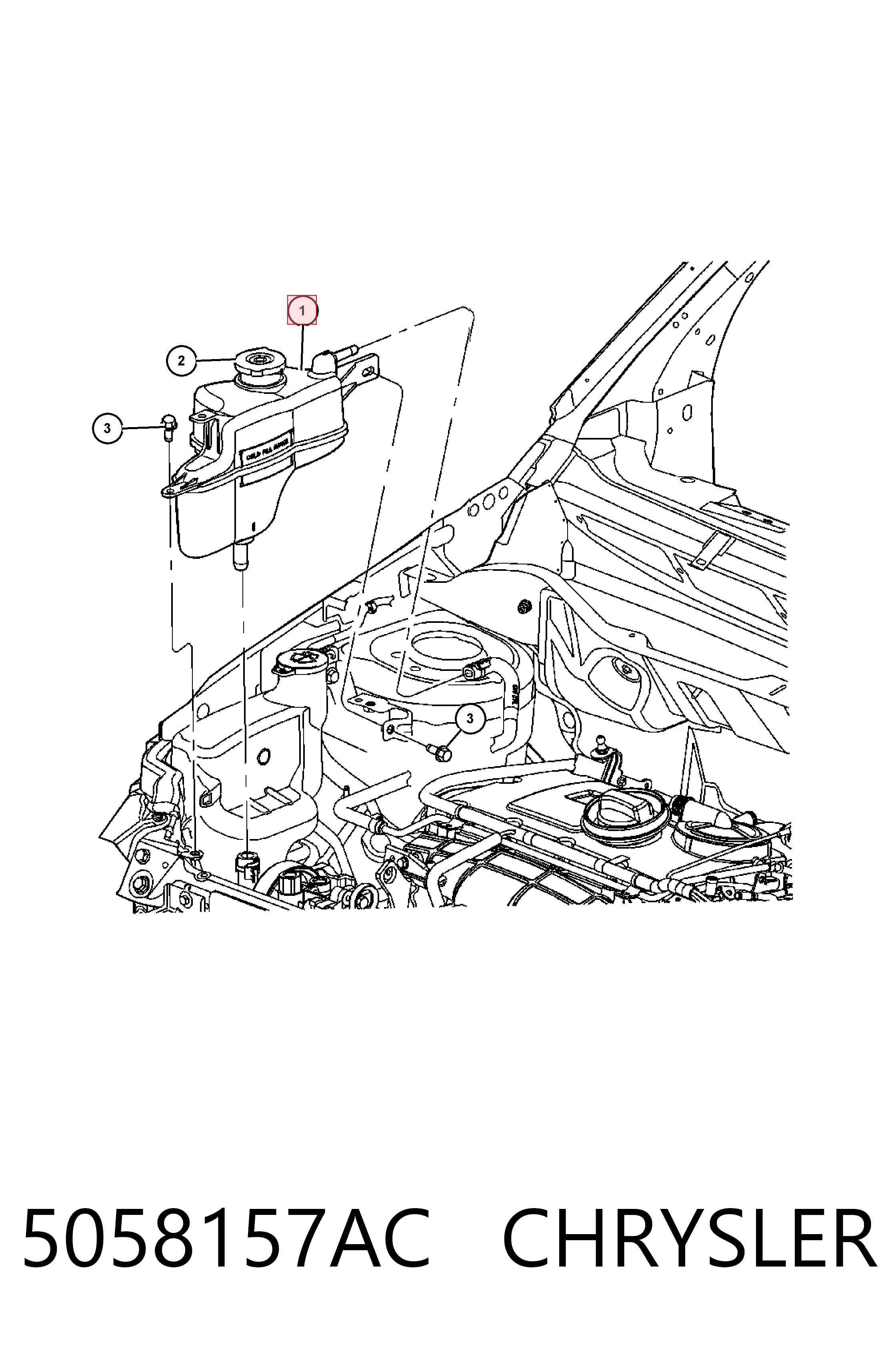 Бачок системы охлаждения K05058157AD Fiat/Alfa/Lancia