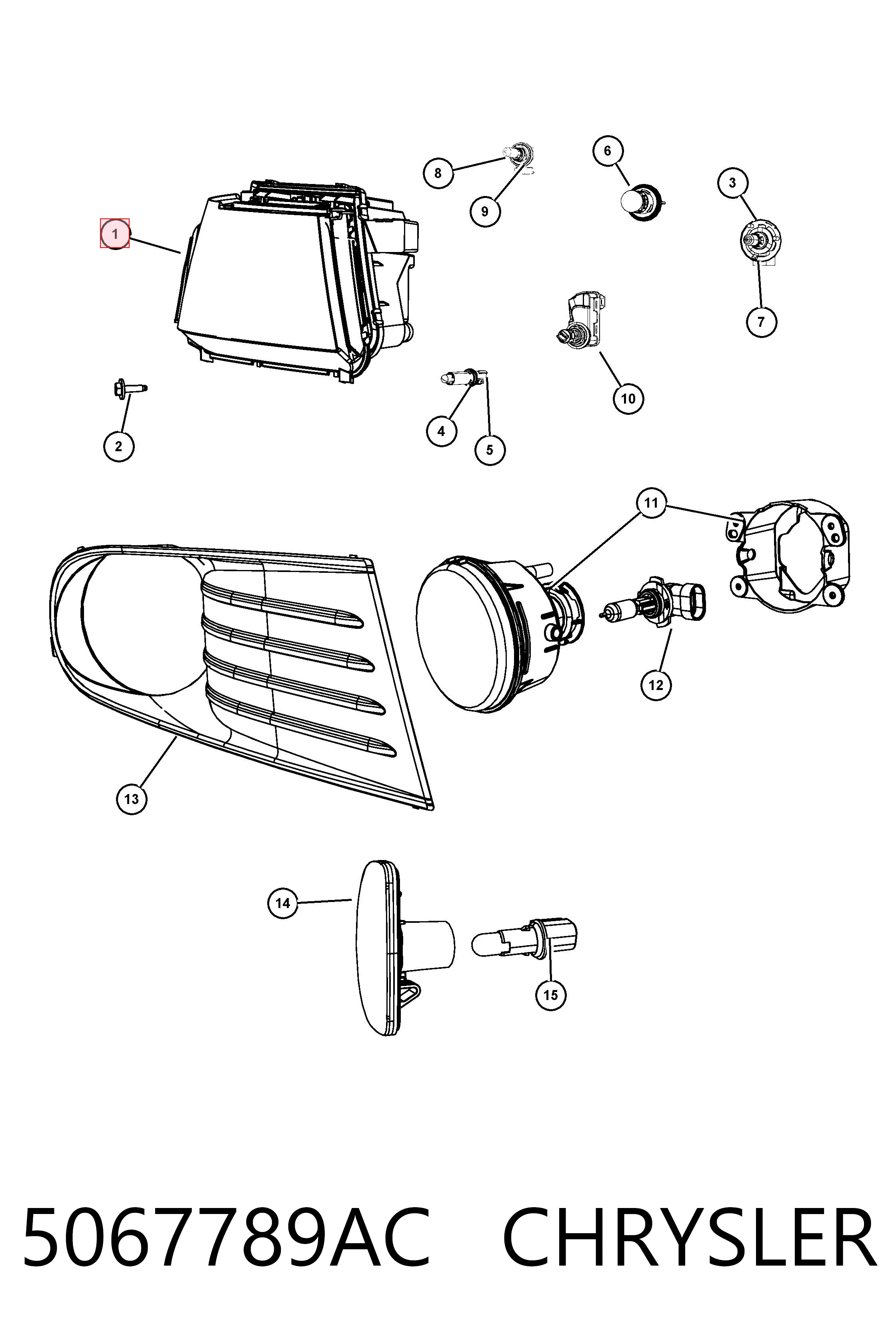 Левая фара FP2407R5T TYC