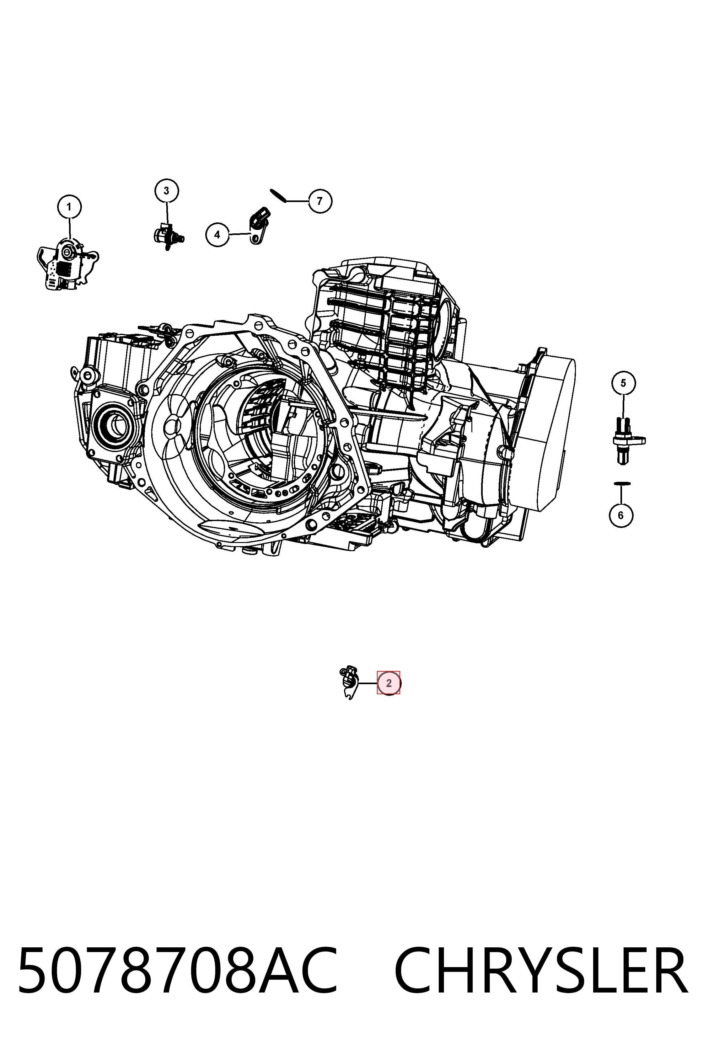 5078708AC Chrysler Клапан давления масла КПП