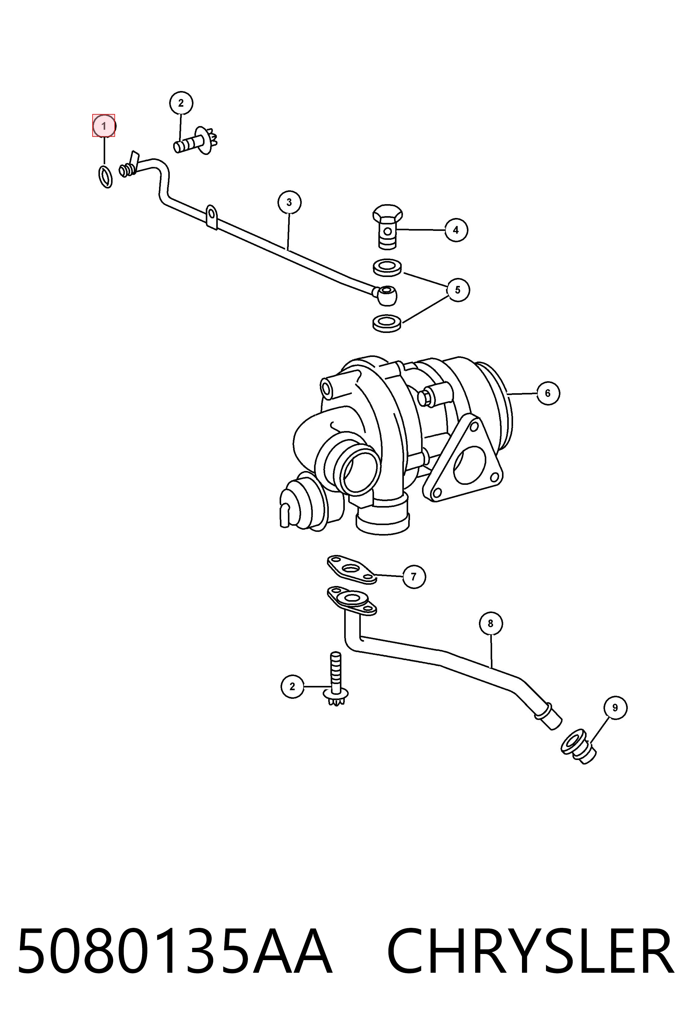 5080135AA Chrysler Кольцо форсунки инжектора посадочное