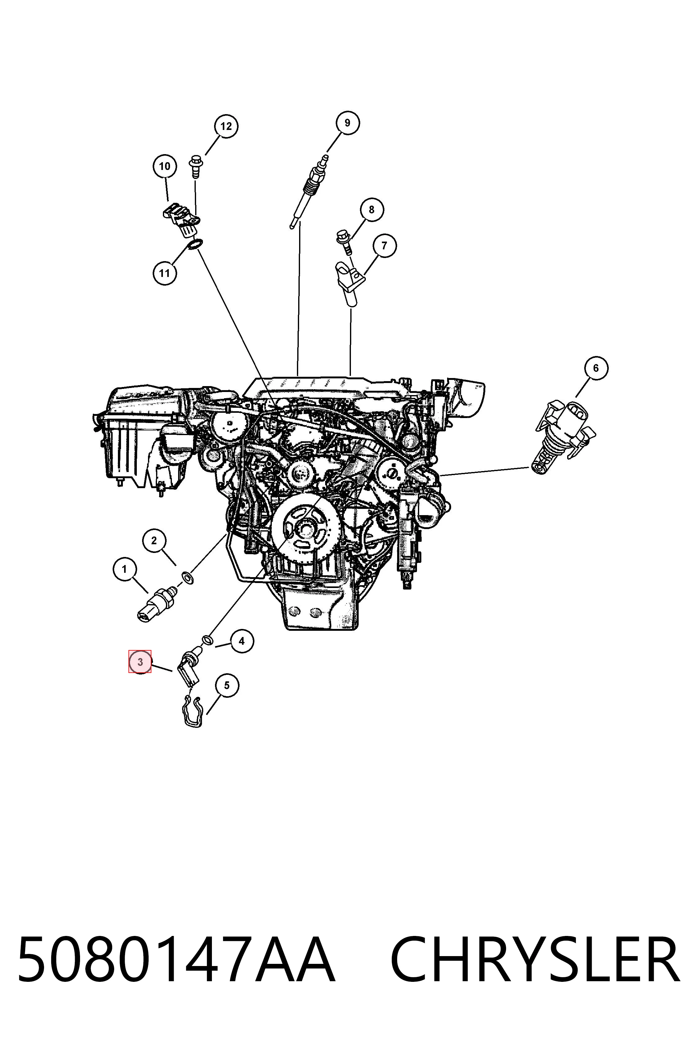5080147AA Chrysler Термовыключатель