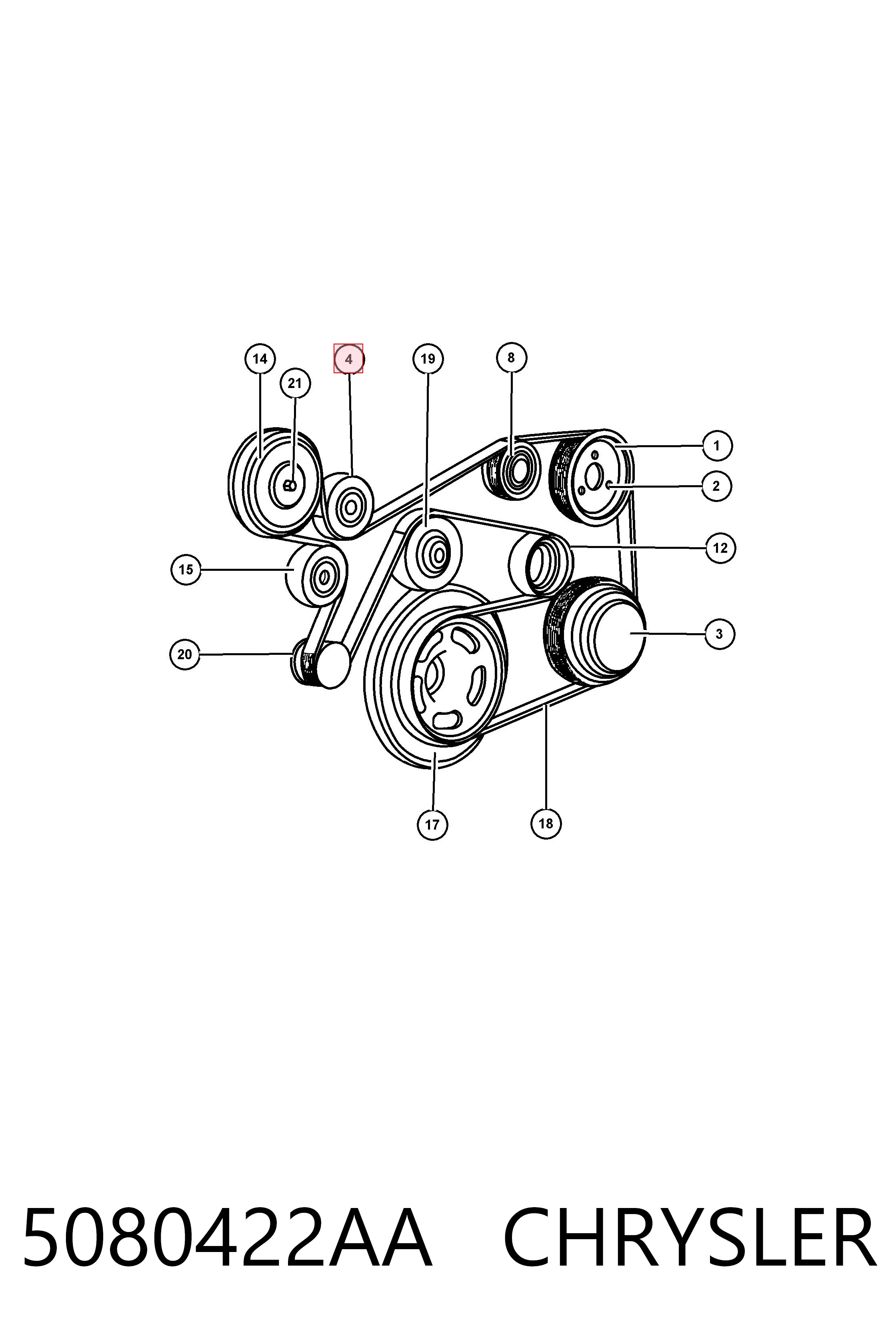 Паразитный ролик MPQ1196 Magneti Marelli