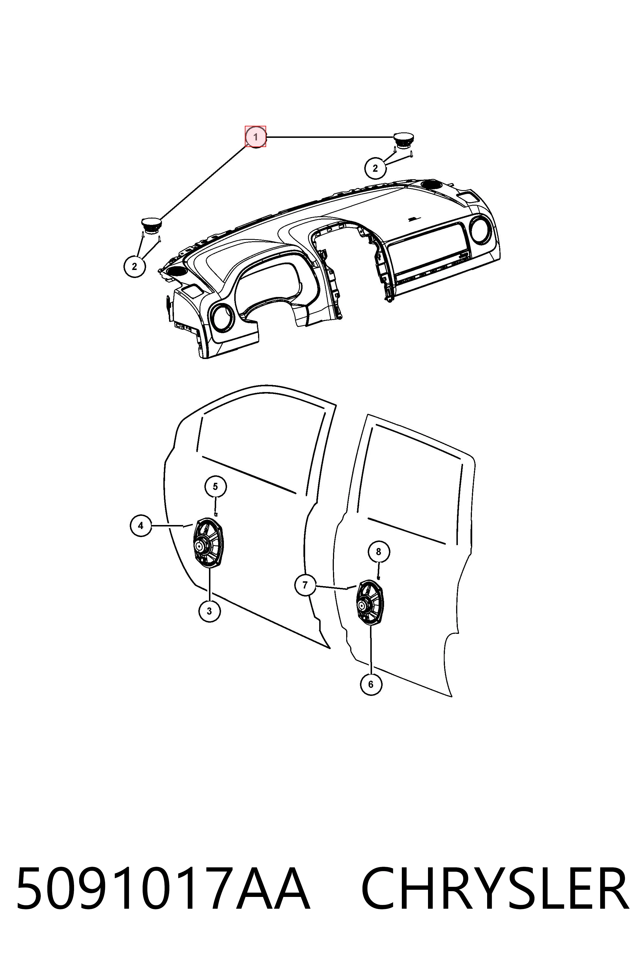 K05091017AA Fiat/Alfa/Lancia Громкоговоритель