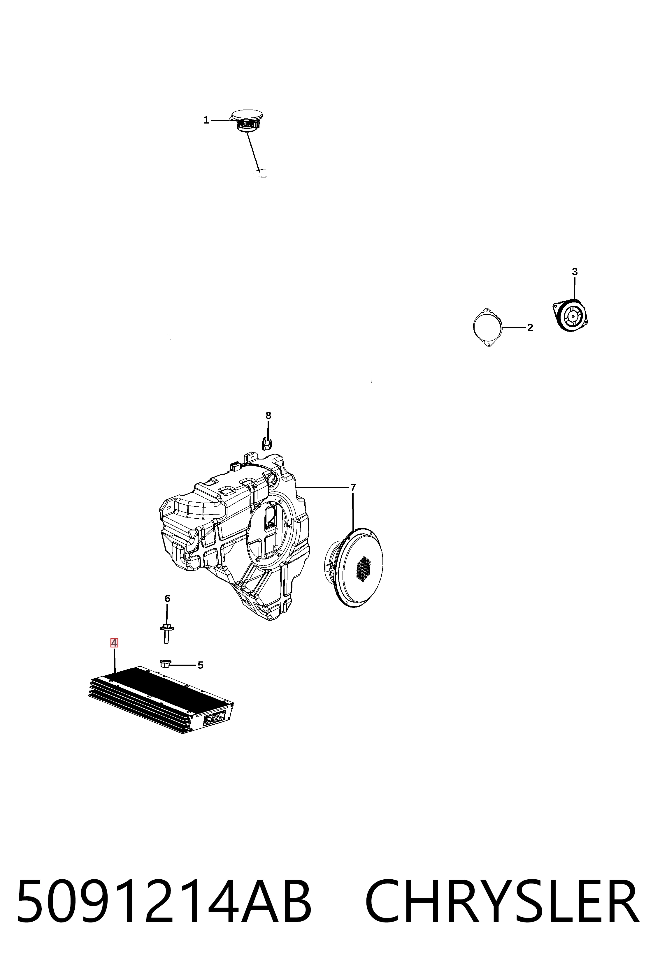 Купить K68248754AE Fiat/Alfa/Lancia Усилитель звука аудиосистемы