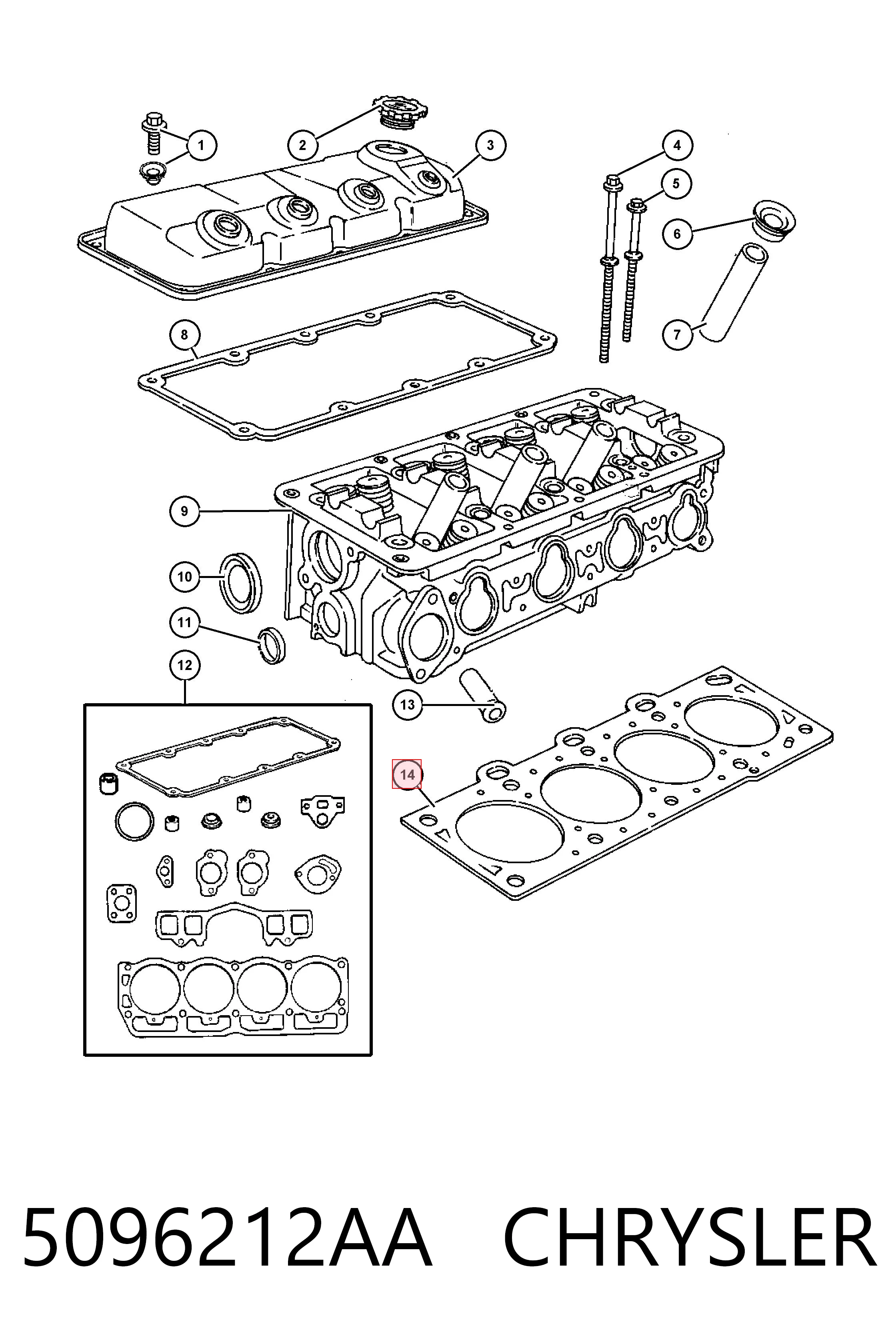 Прокладка ГБЦ Chrysler Neon седан (PL) (1994 - 1999) цена, от 49.01 USD