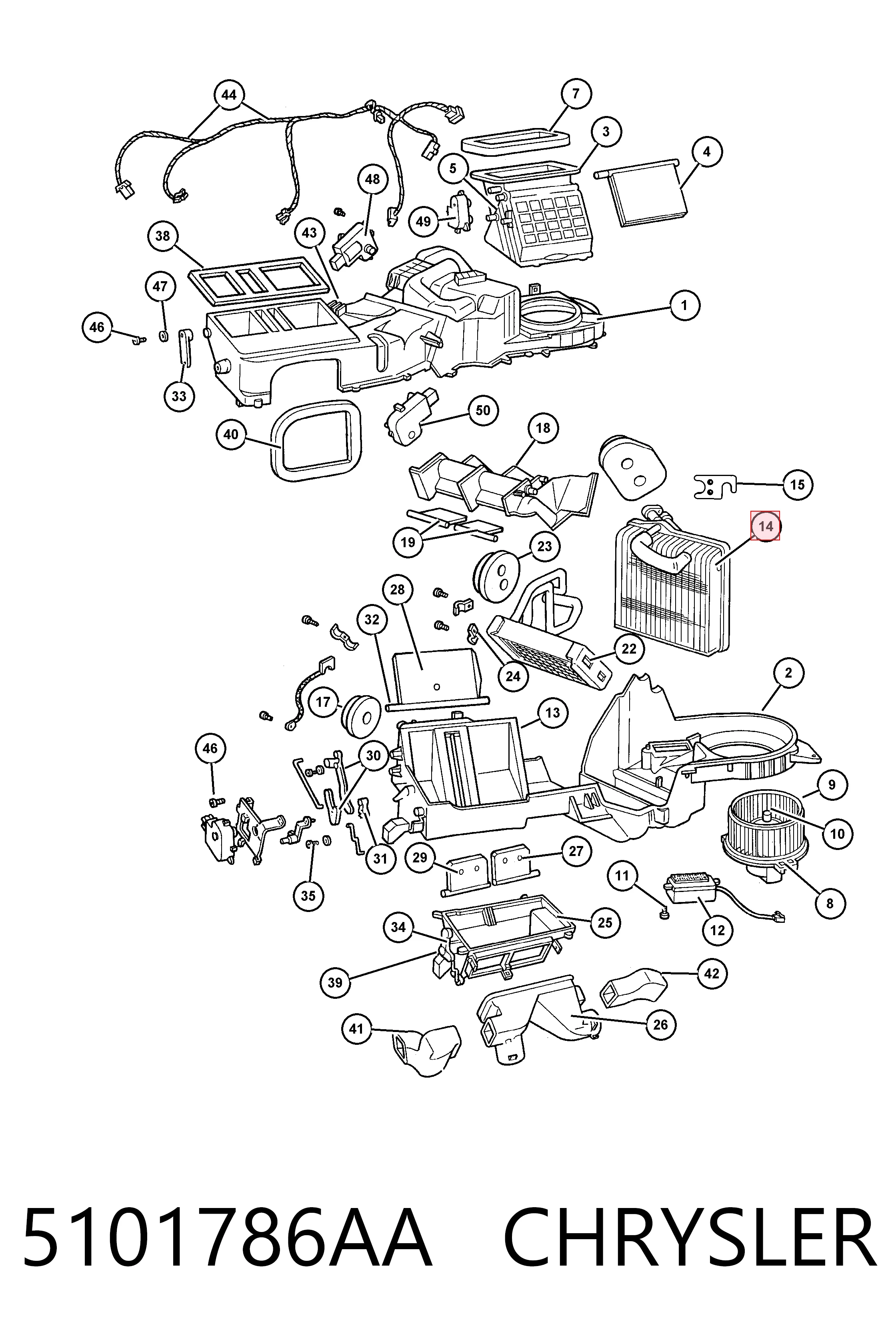 K05101786AD Fiat/Alfa/Lancia Радиатор отопителя салона
