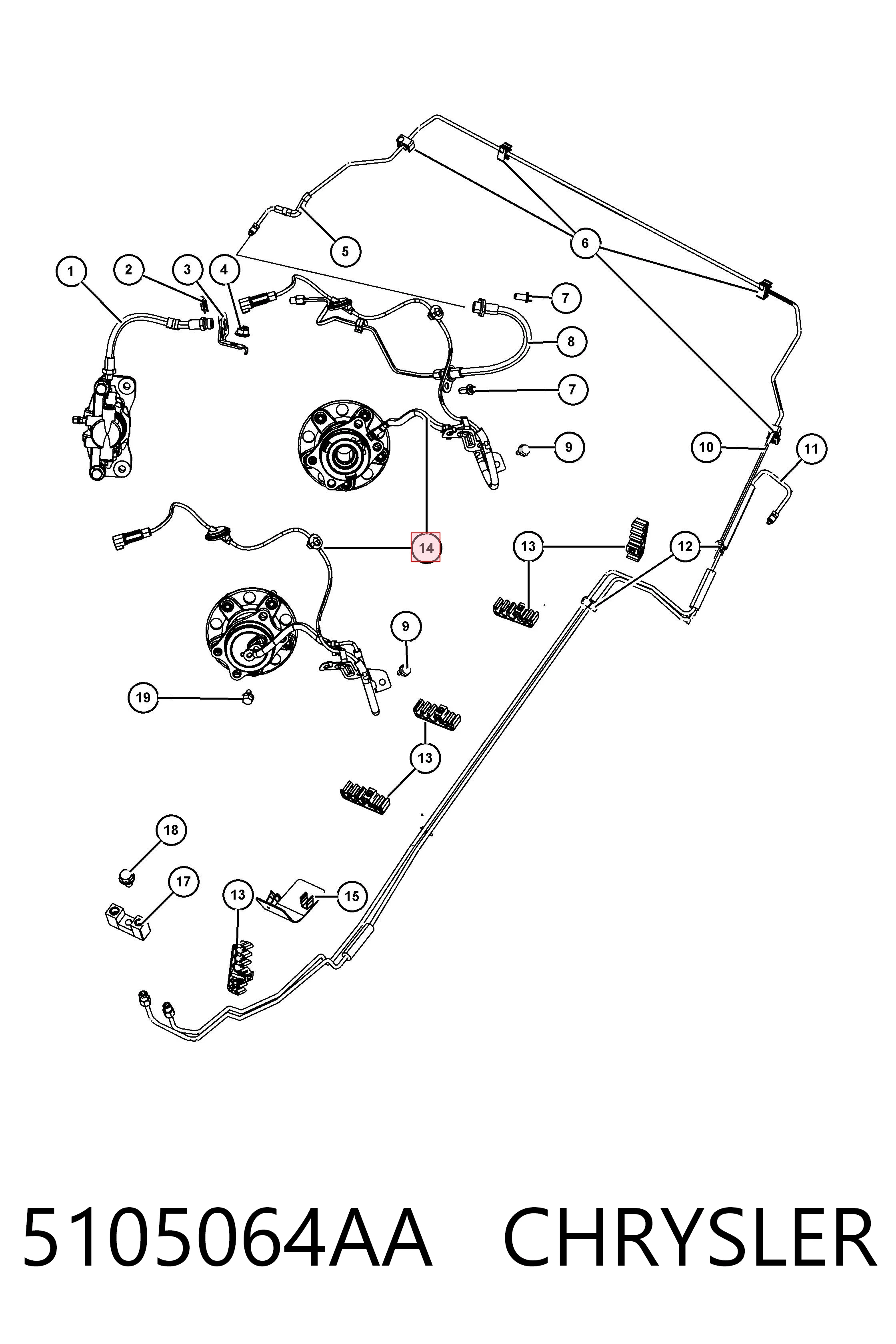 Датчик АБС (ABS) задний правый Fiat/Alfa/Lancia K05105064AA цена, от 11.39 USD