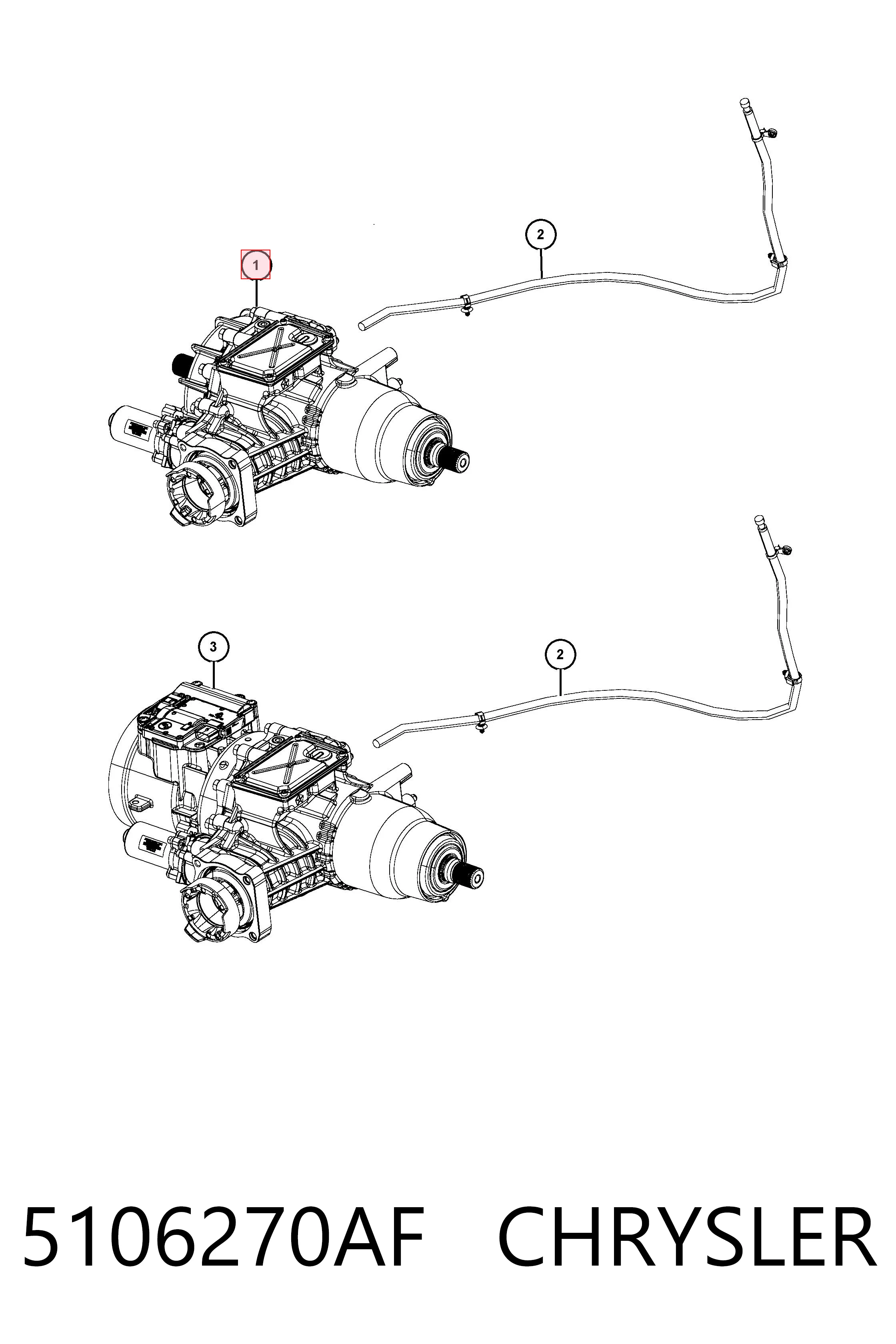 5106270AF Chrysler Задний дифференциал редуктор