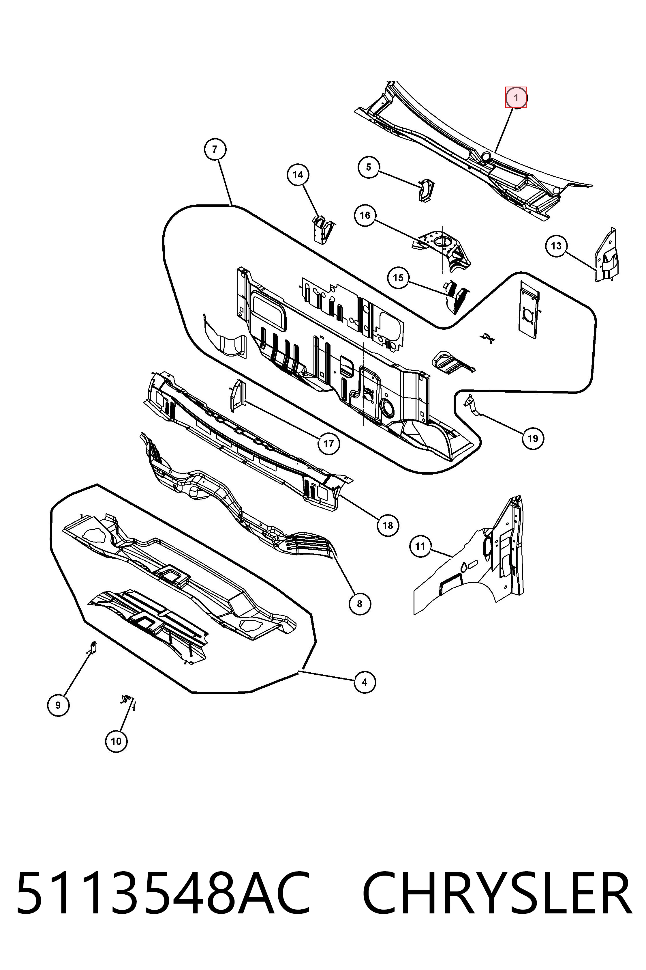 Купить K05113548AC Fiat/Alfa/Lancia 